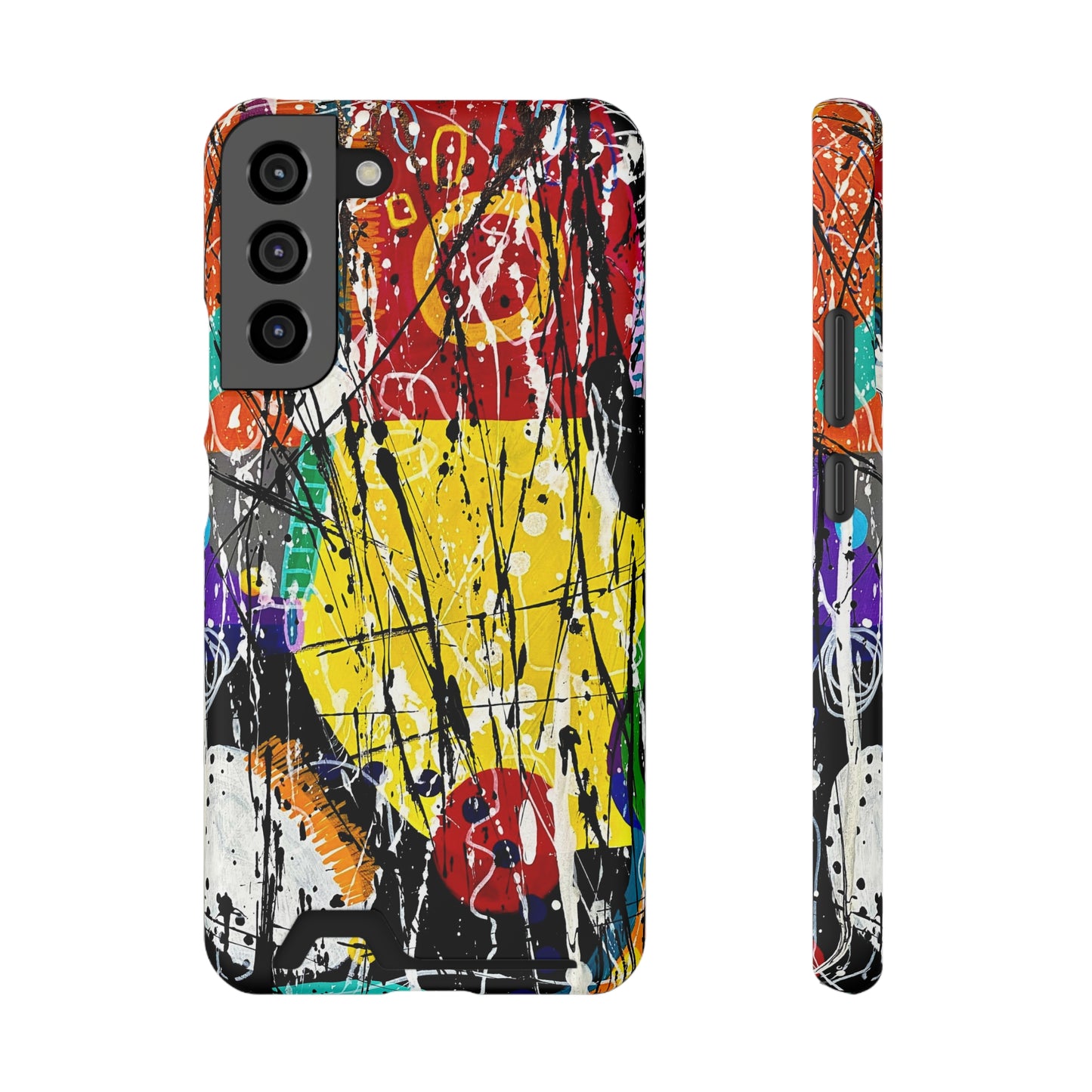 5Featured - Abstract Art Phone Case With Card Holder