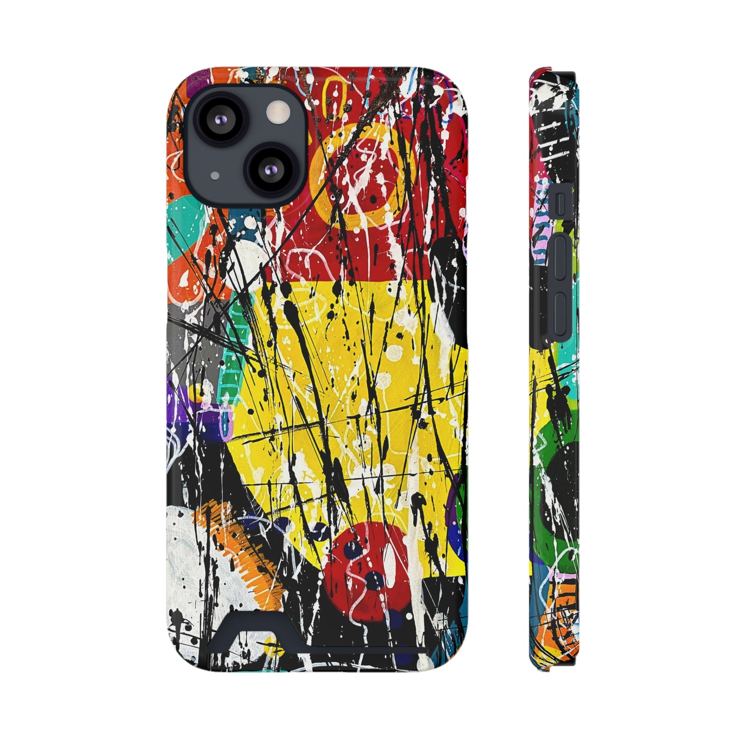 5Featured - Abstract Art Phone Case With Card Holder