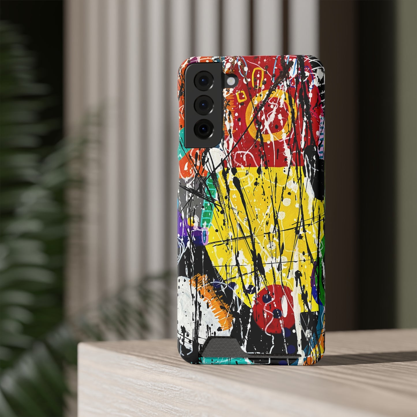 5Featured - Abstract Art Phone Case With Card Holder