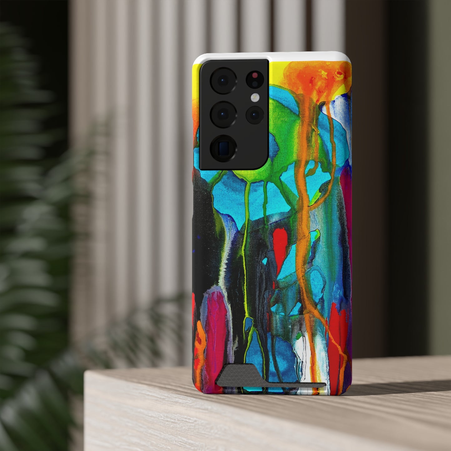 Abstract Art Phone Case With Card Holder