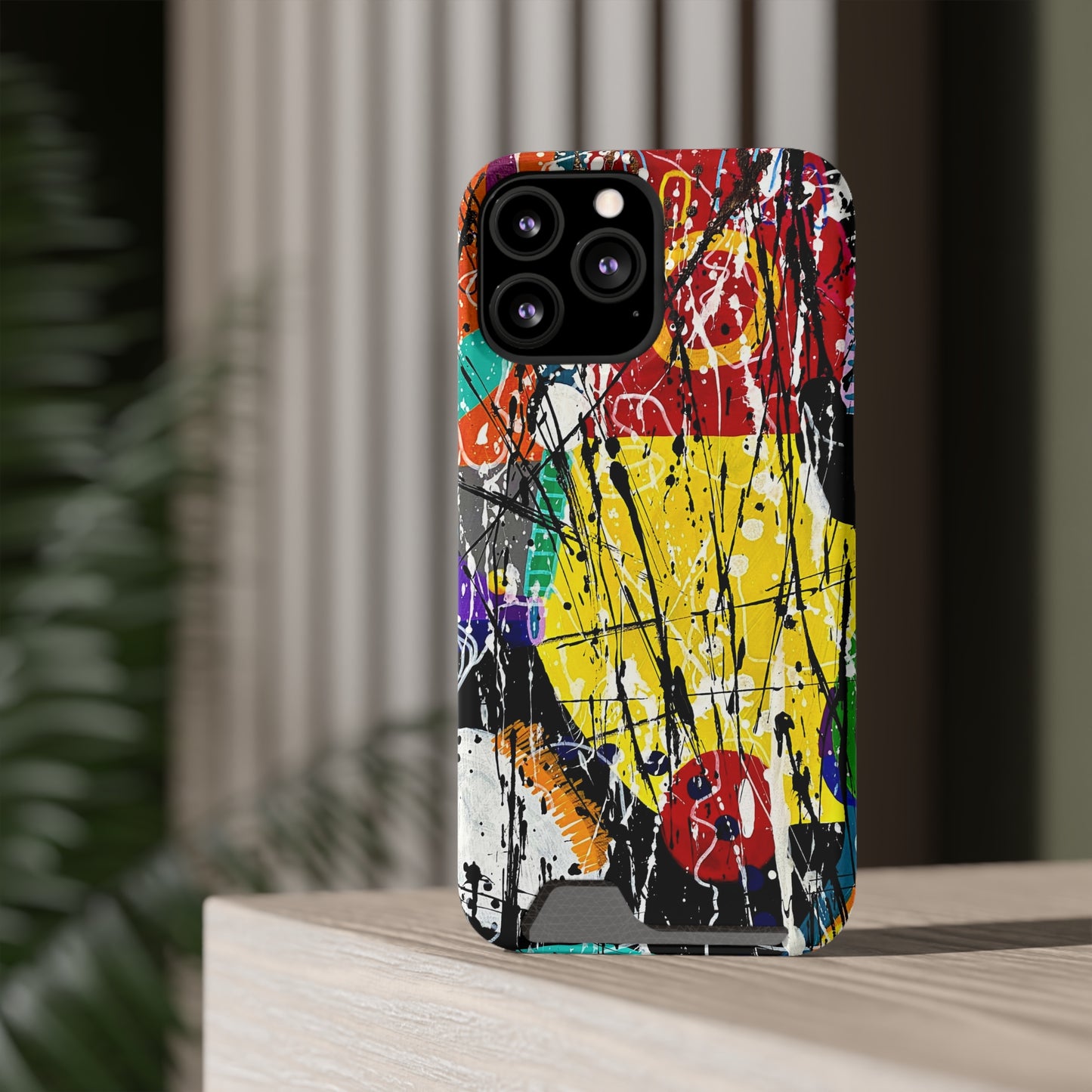 5Featured - Abstract Art Phone Case With Card Holder
