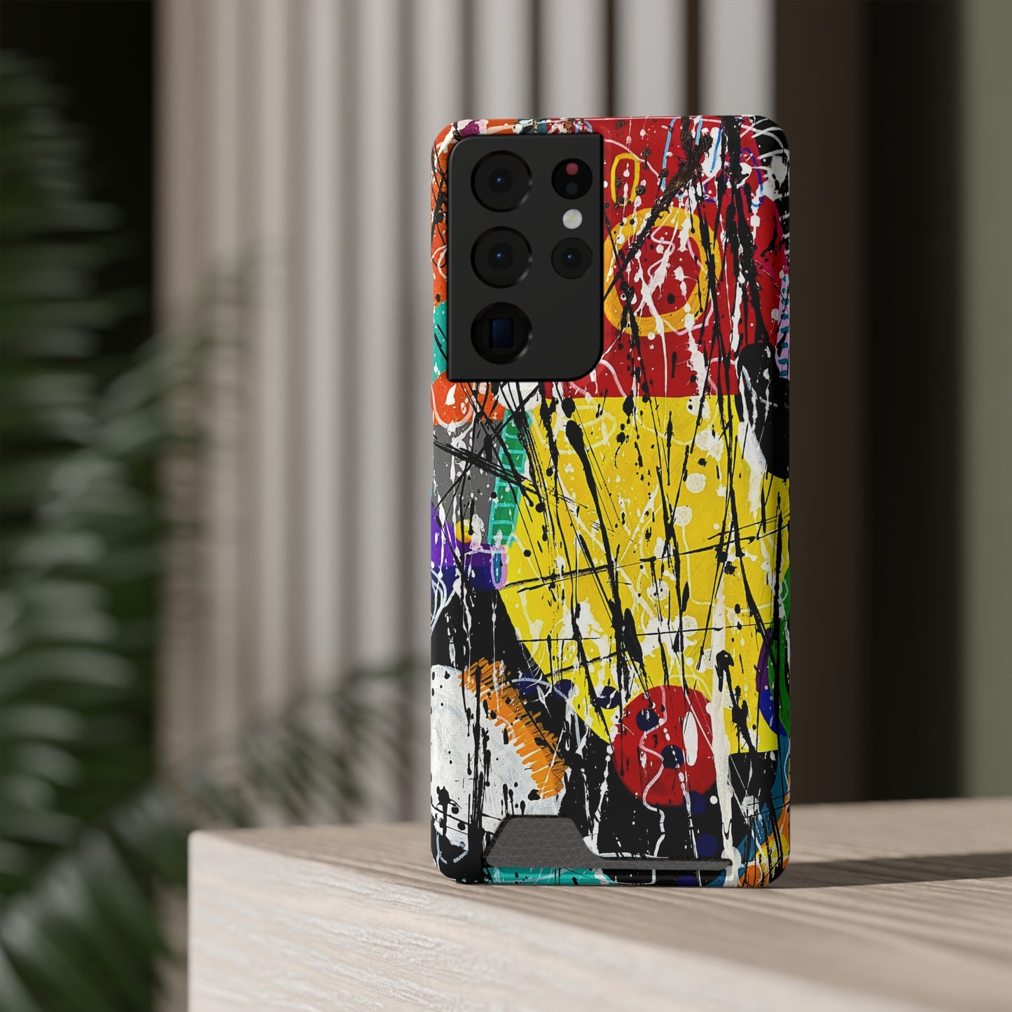 5Featured - Abstract Art Phone Case With Card Holder