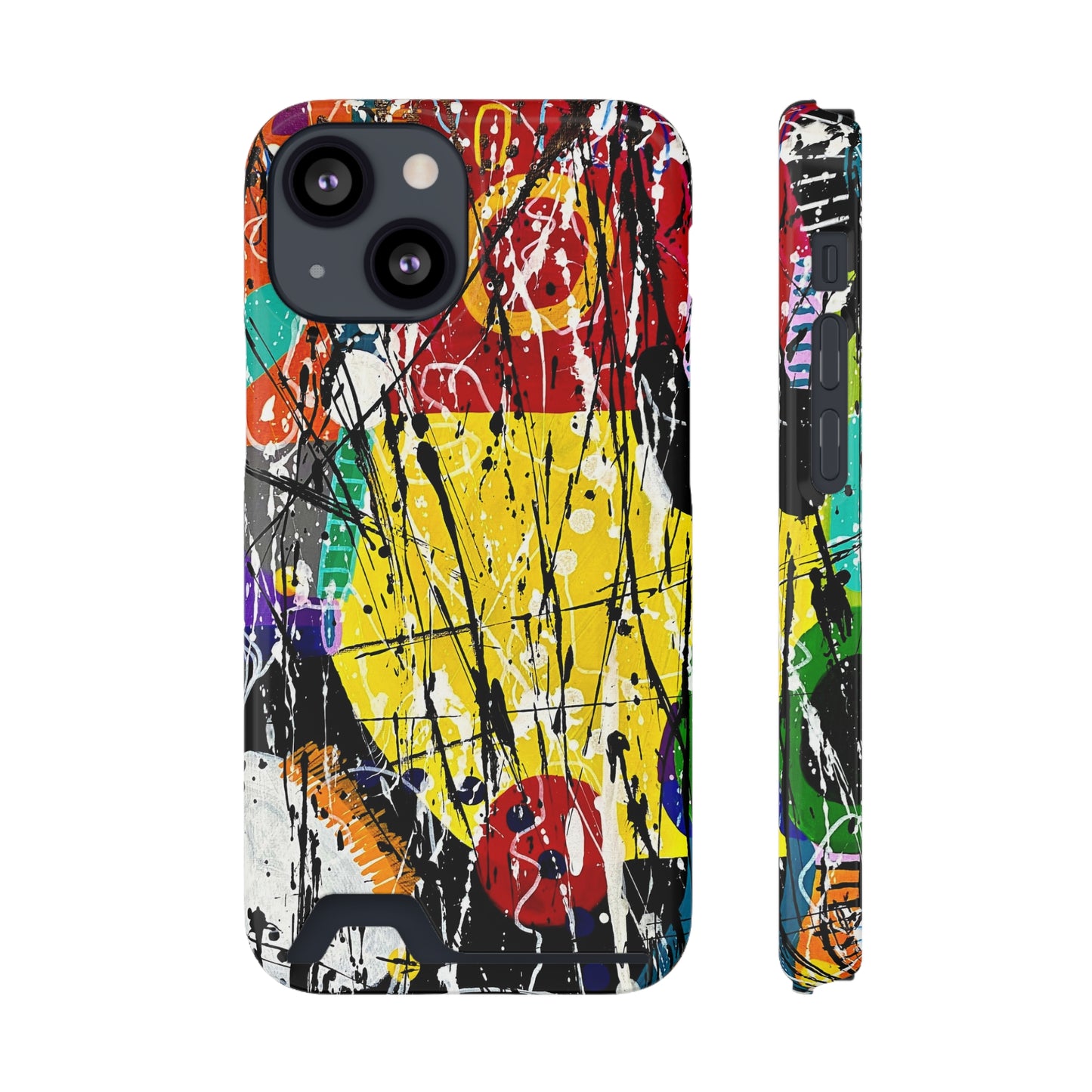 5Featured - Abstract Art Phone Case With Card Holder