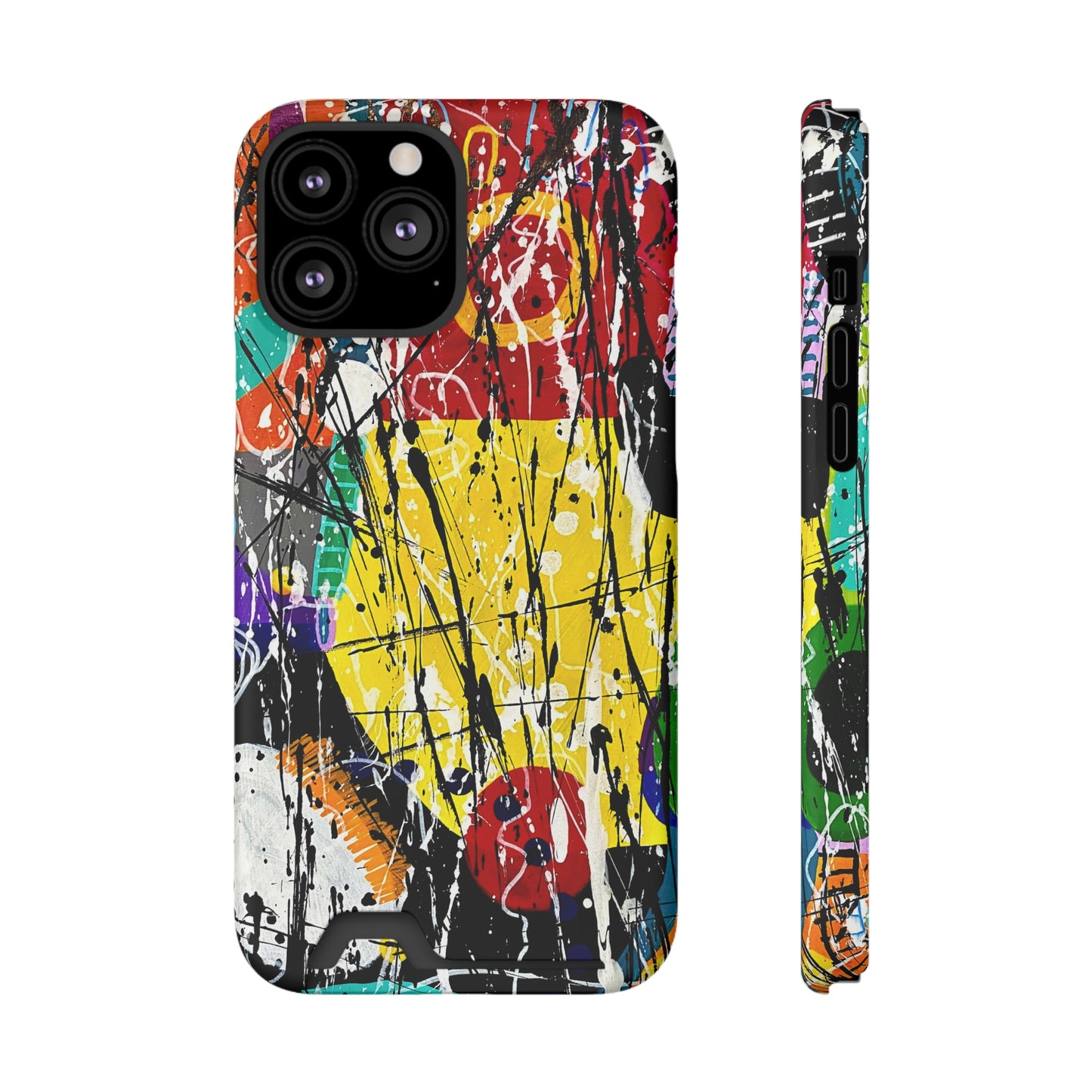 5Featured - Abstract Art Phone Case With Card Holder