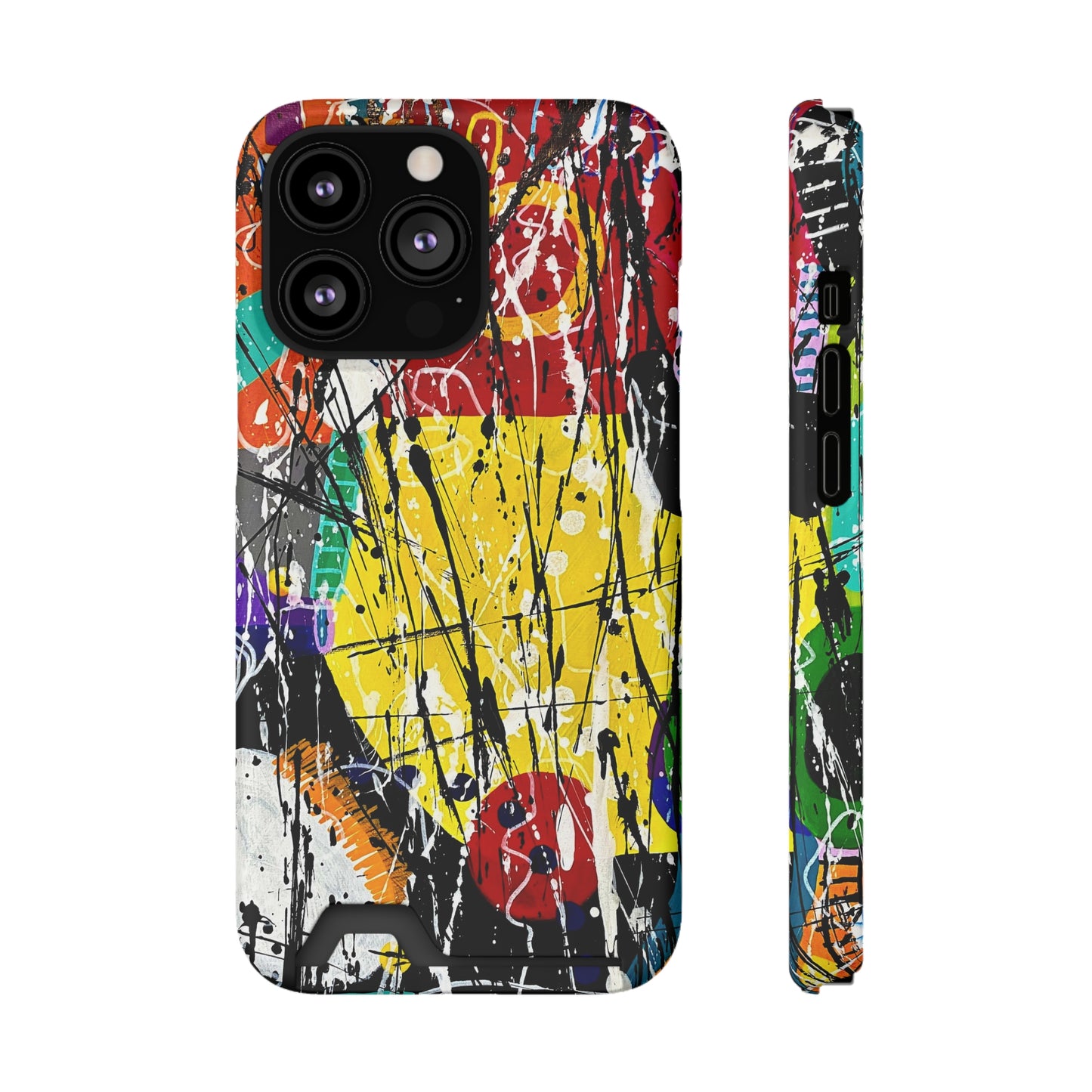 5Featured - Abstract Art Phone Case With Card Holder