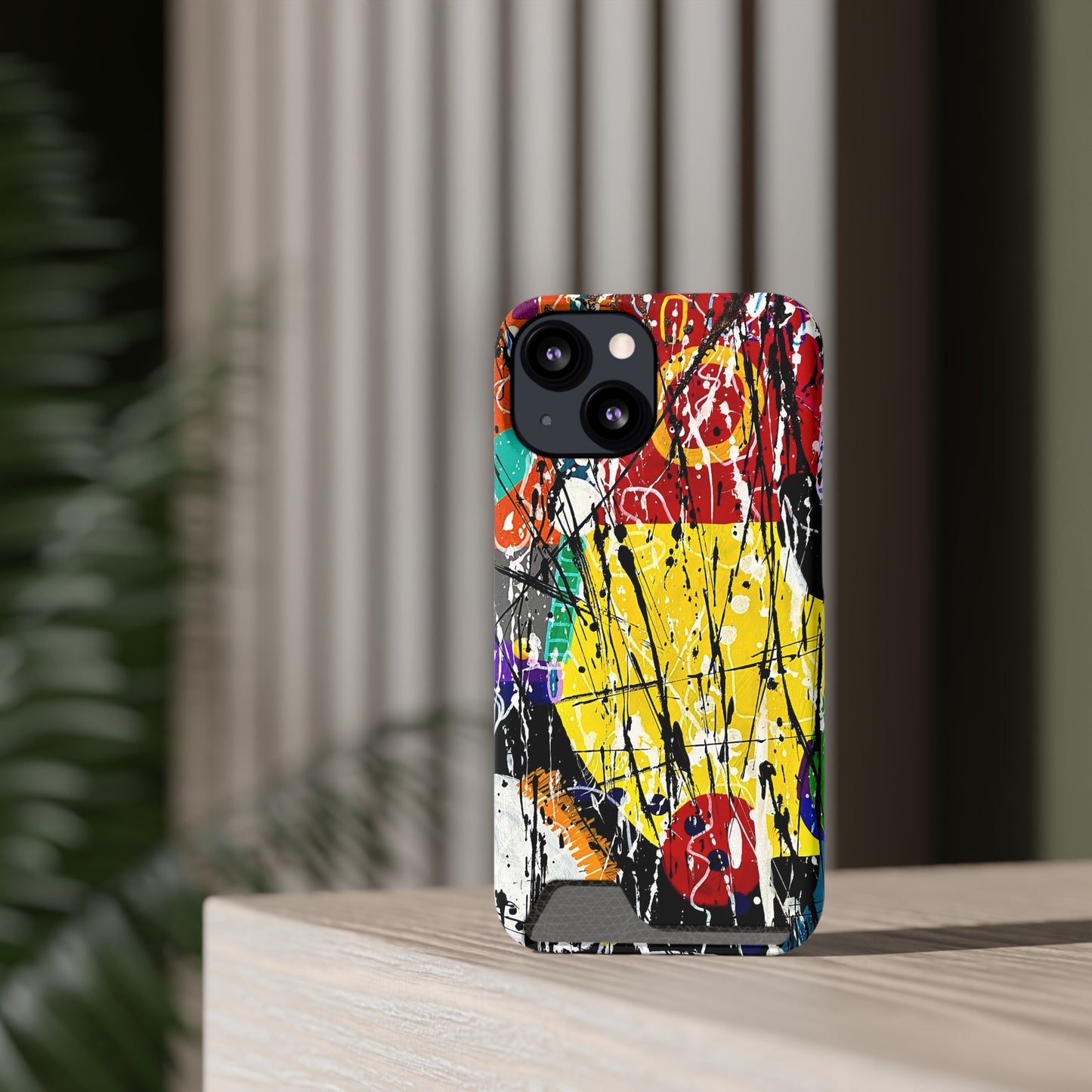 5Featured - Abstract Art Phone Case With Card Holder