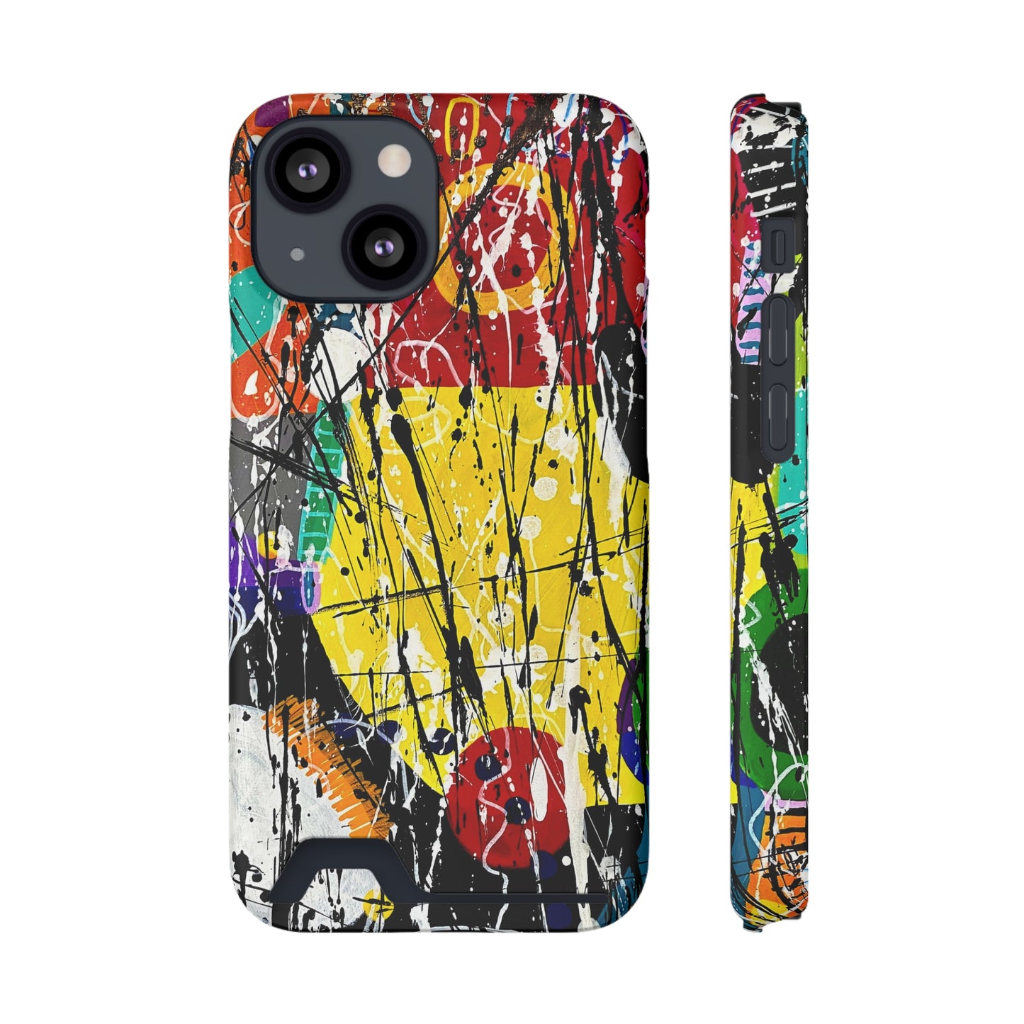 5Featured - Abstract Art Phone Case With Card Holder