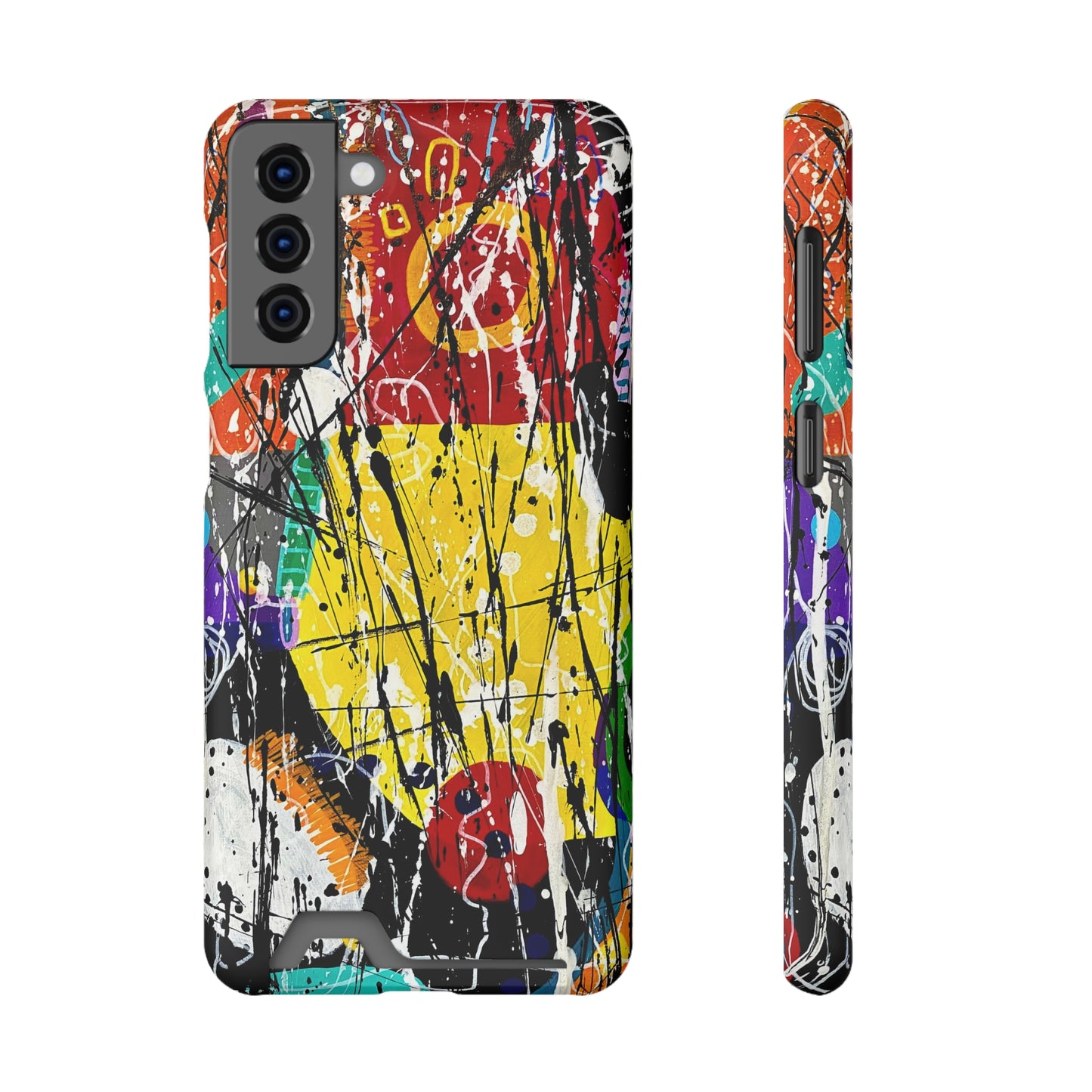 5Featured - Abstract Art Phone Case With Card Holder