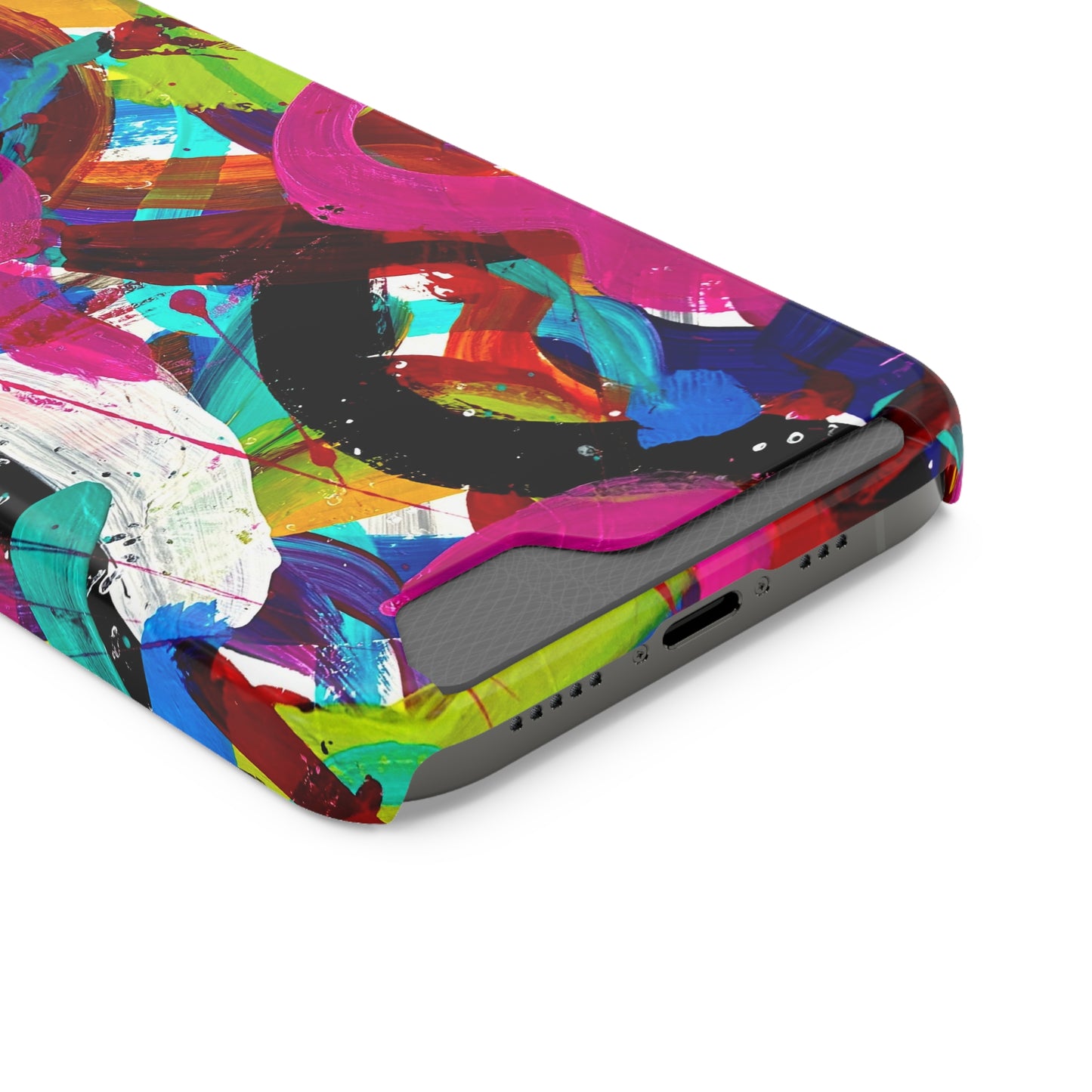 Abstract Art Phone Case With Card Holder