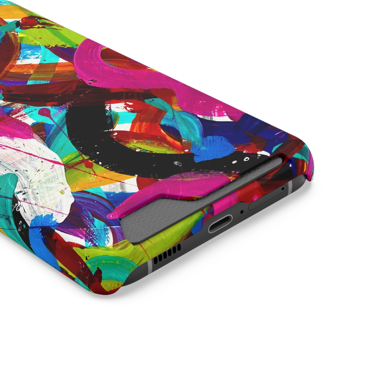 Abstract Art Phone Case With Card Holder