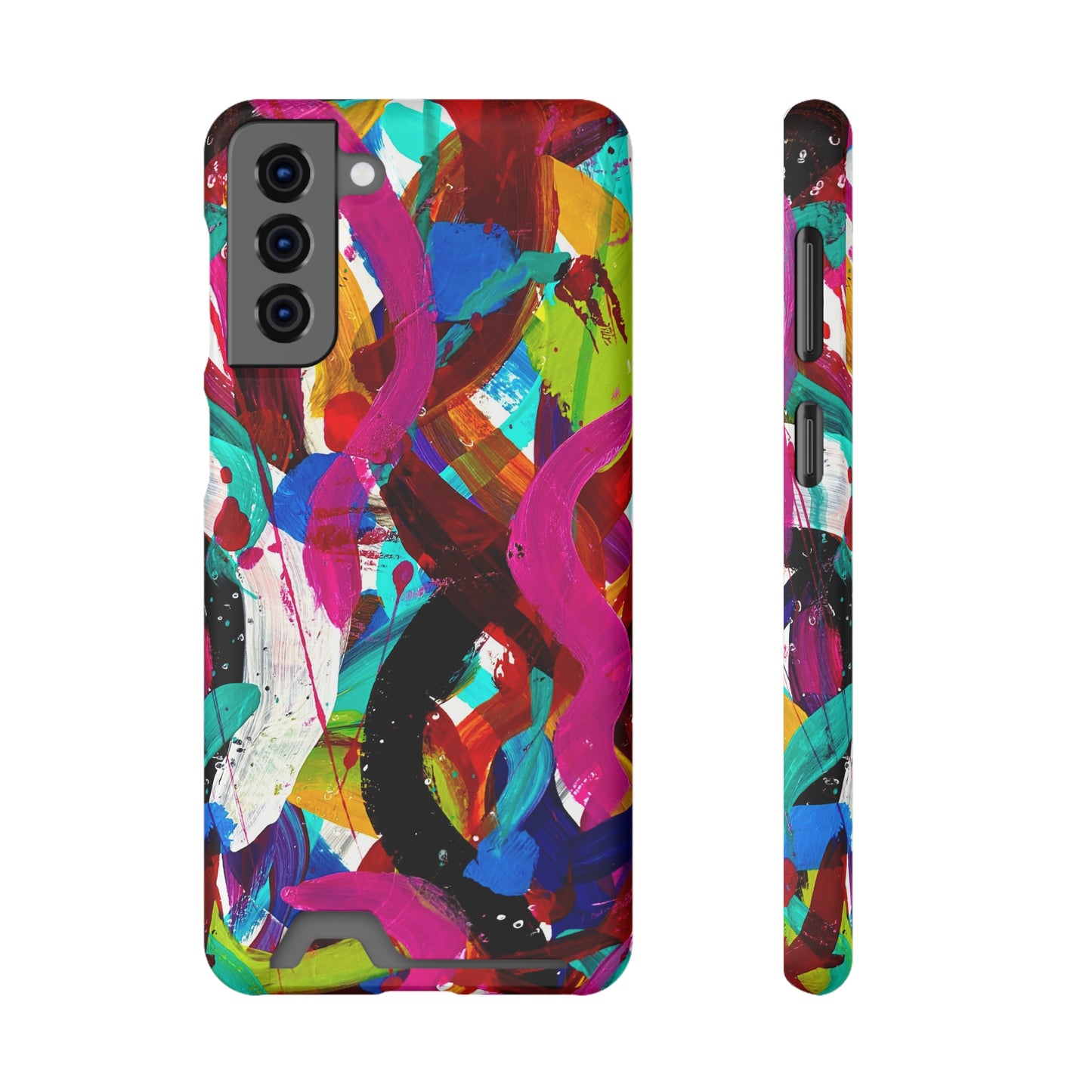 Abstract Art Phone Case With Card Holder