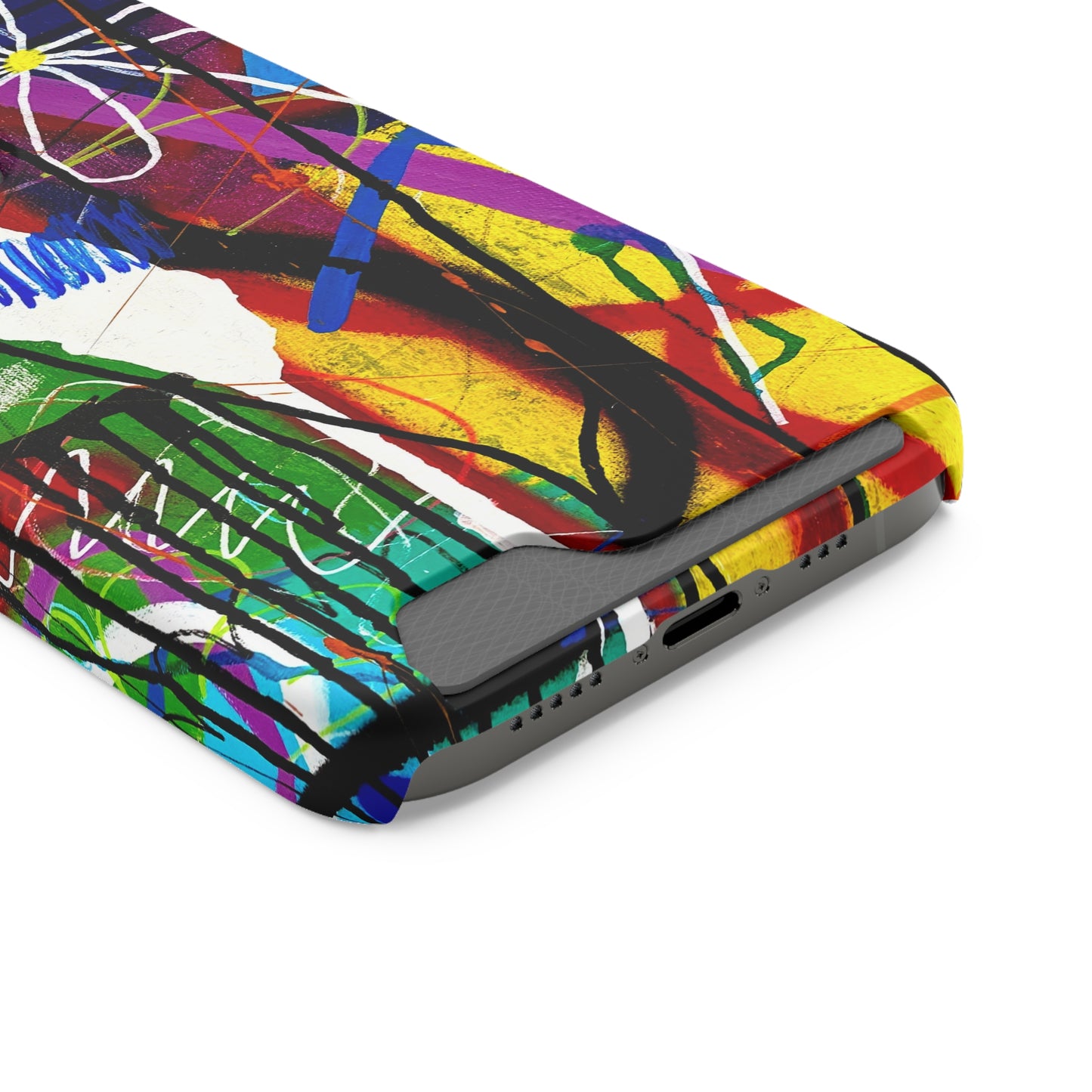 Abstract Art Phone Case With Card Holder