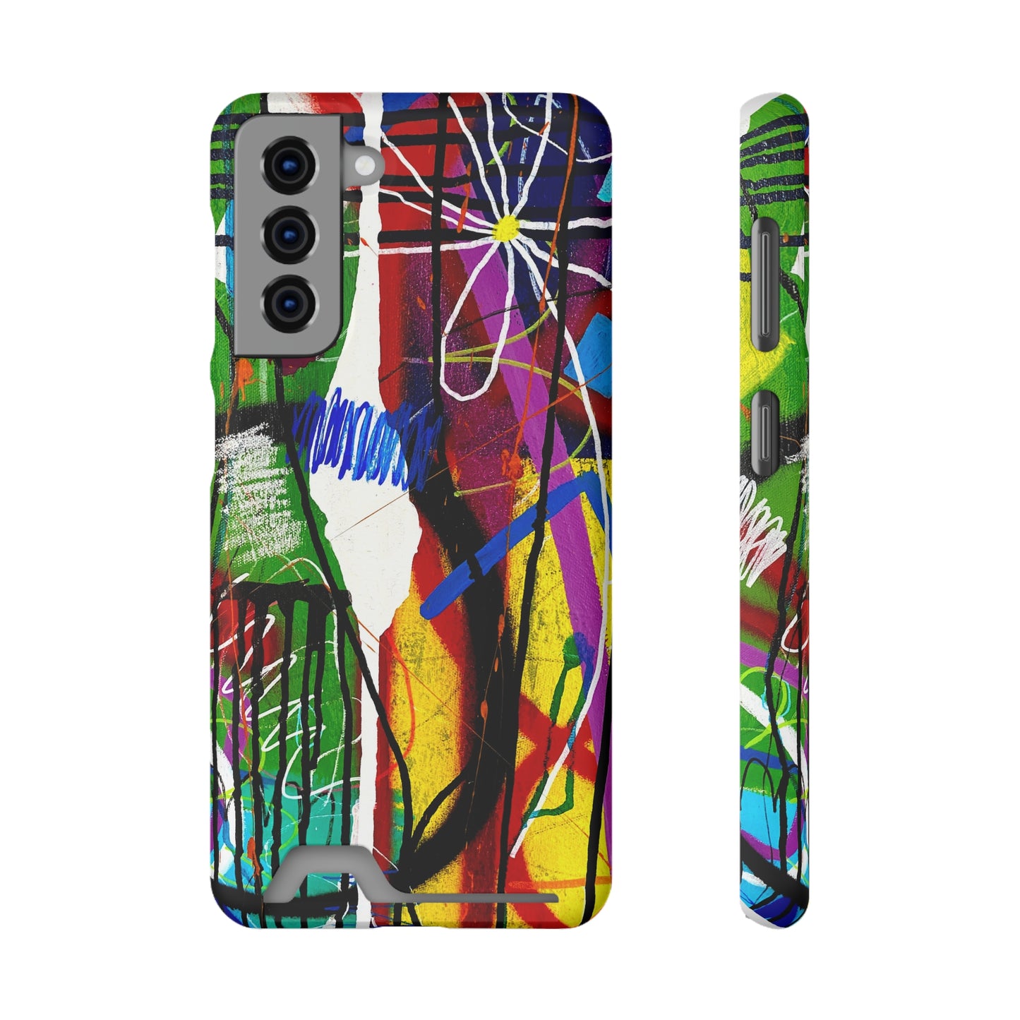 Abstract Art Phone Case With Card Holder