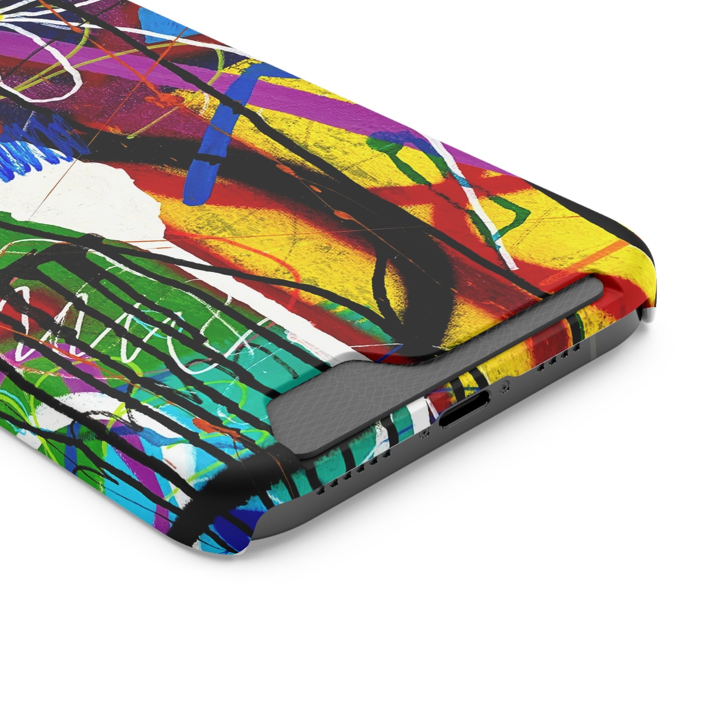 Abstract Art Phone Case With Card Holder