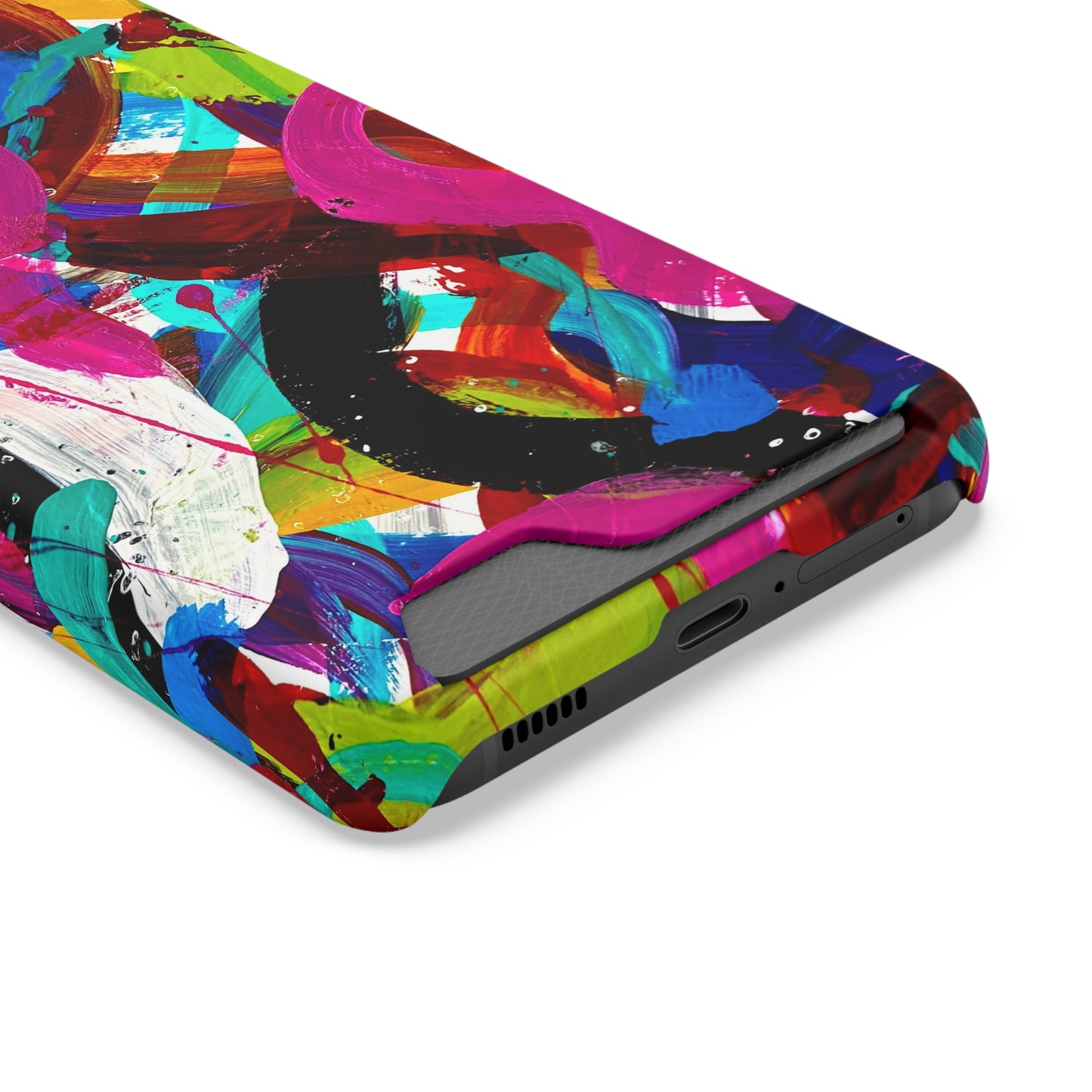 Abstract Art Phone Case With Card Holder