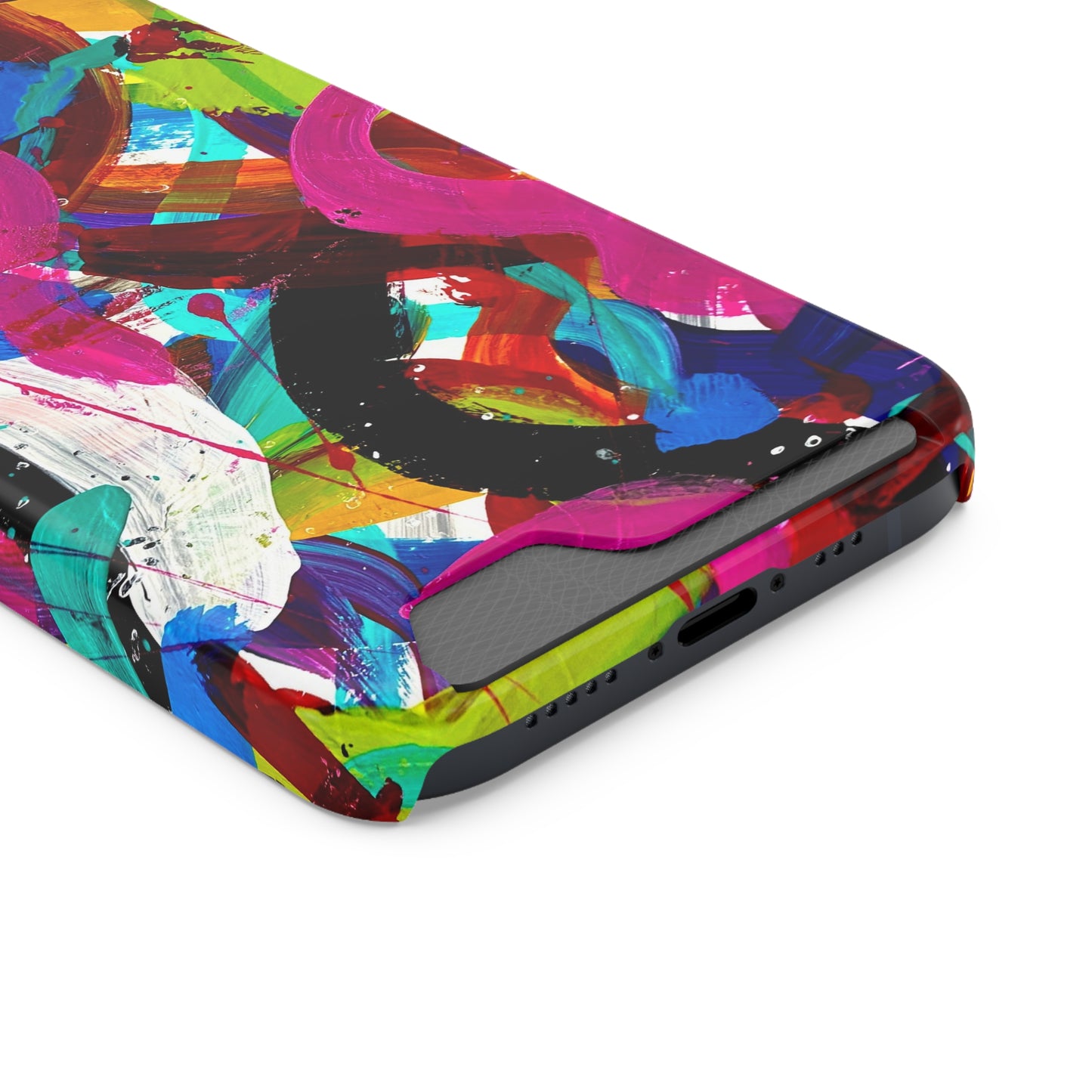 Abstract Art Phone Case With Card Holder