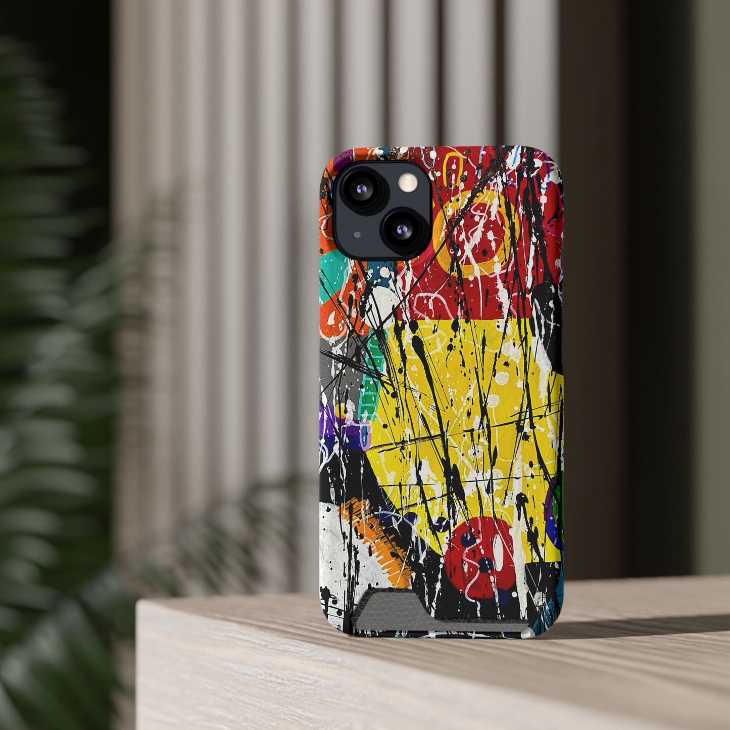 5Featured - Abstract Art Phone Case With Card Holder