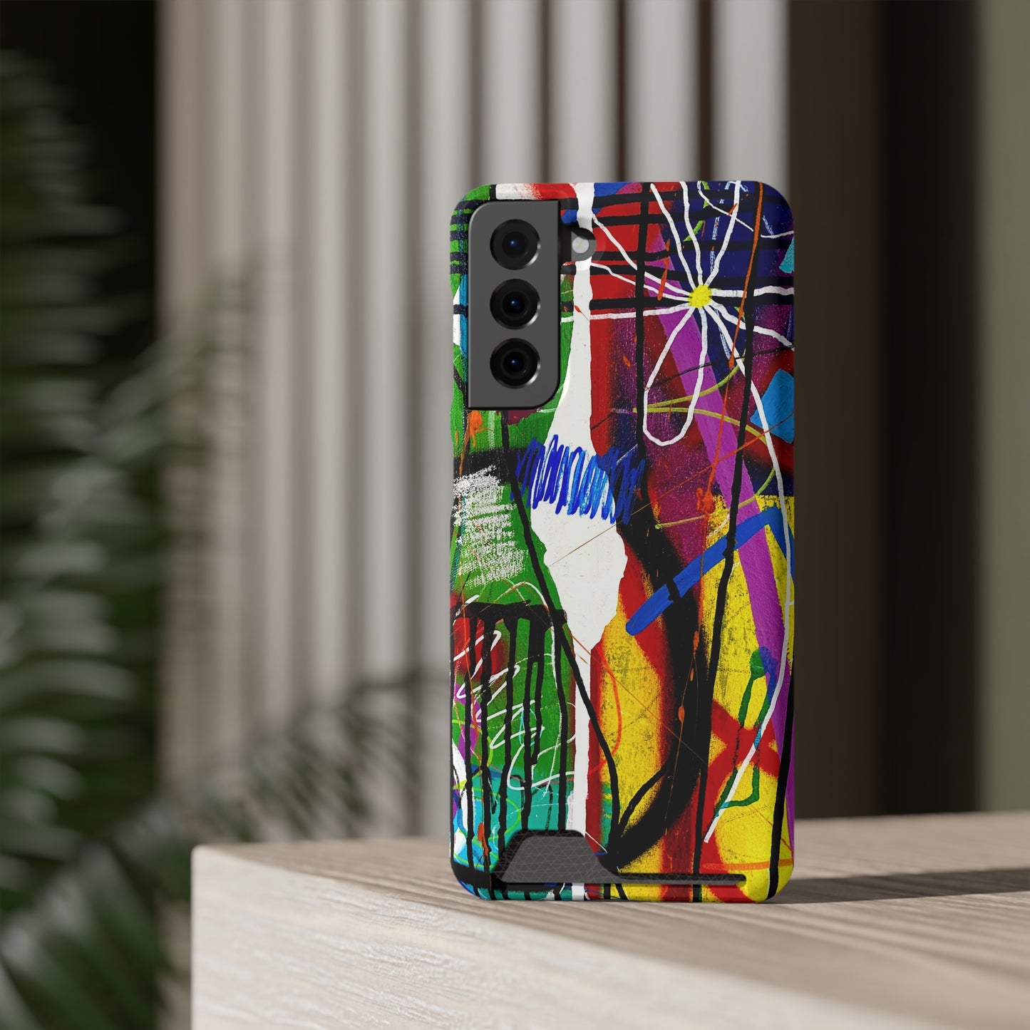 Abstract Art Phone Case With Card Holder