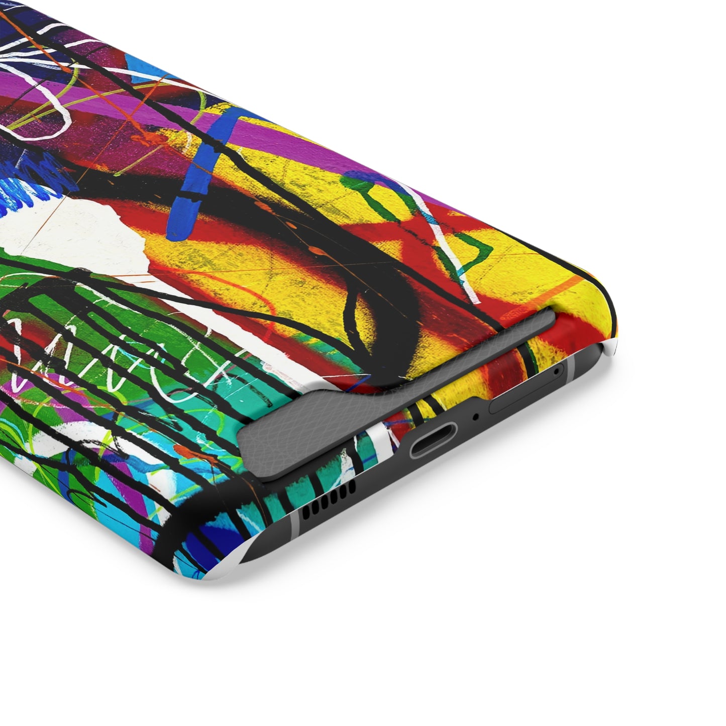 Abstract Art Phone Case With Card Holder