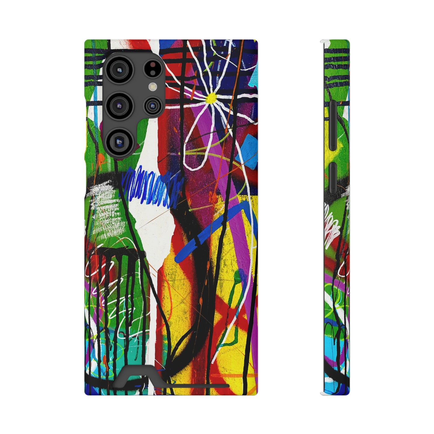 Abstract Art Phone Case With Card Holder