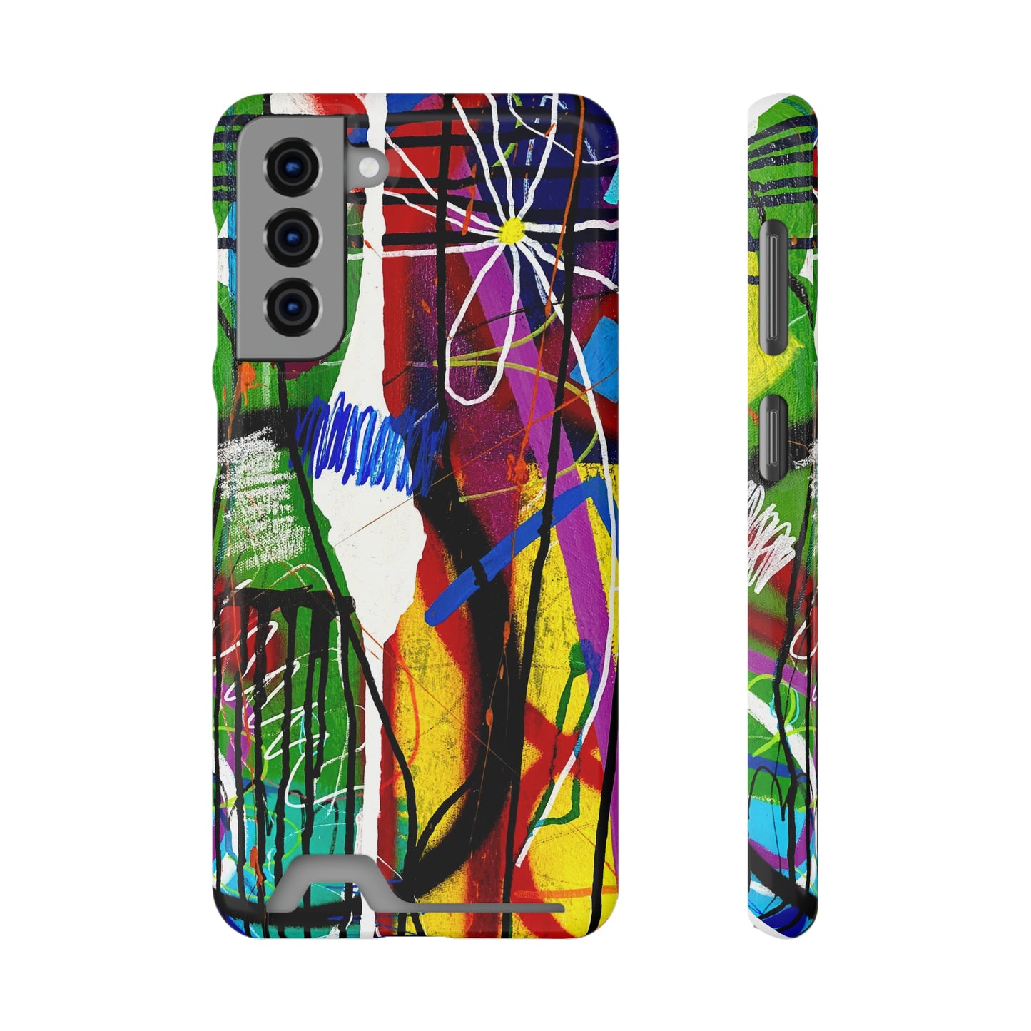 Abstract Art Phone Case With Card Holder