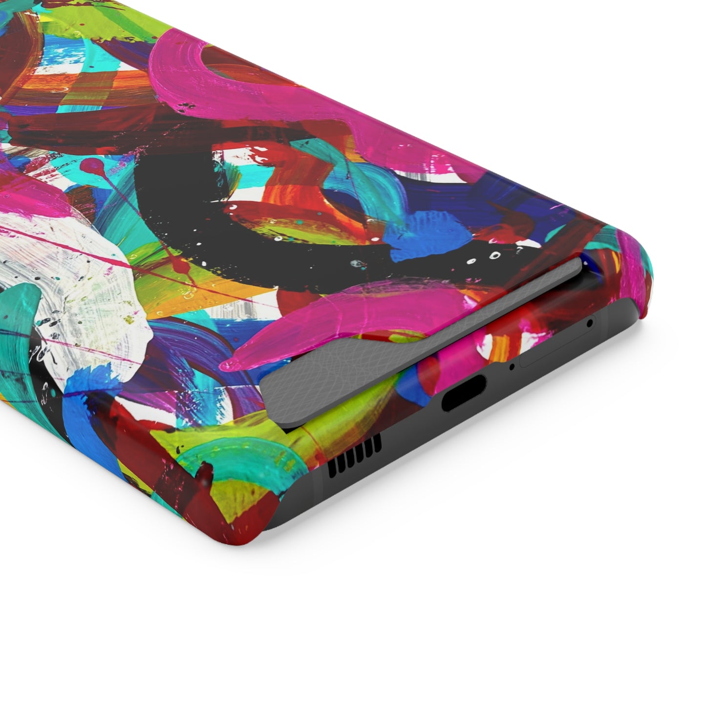 Abstract Art Phone Case With Card Holder