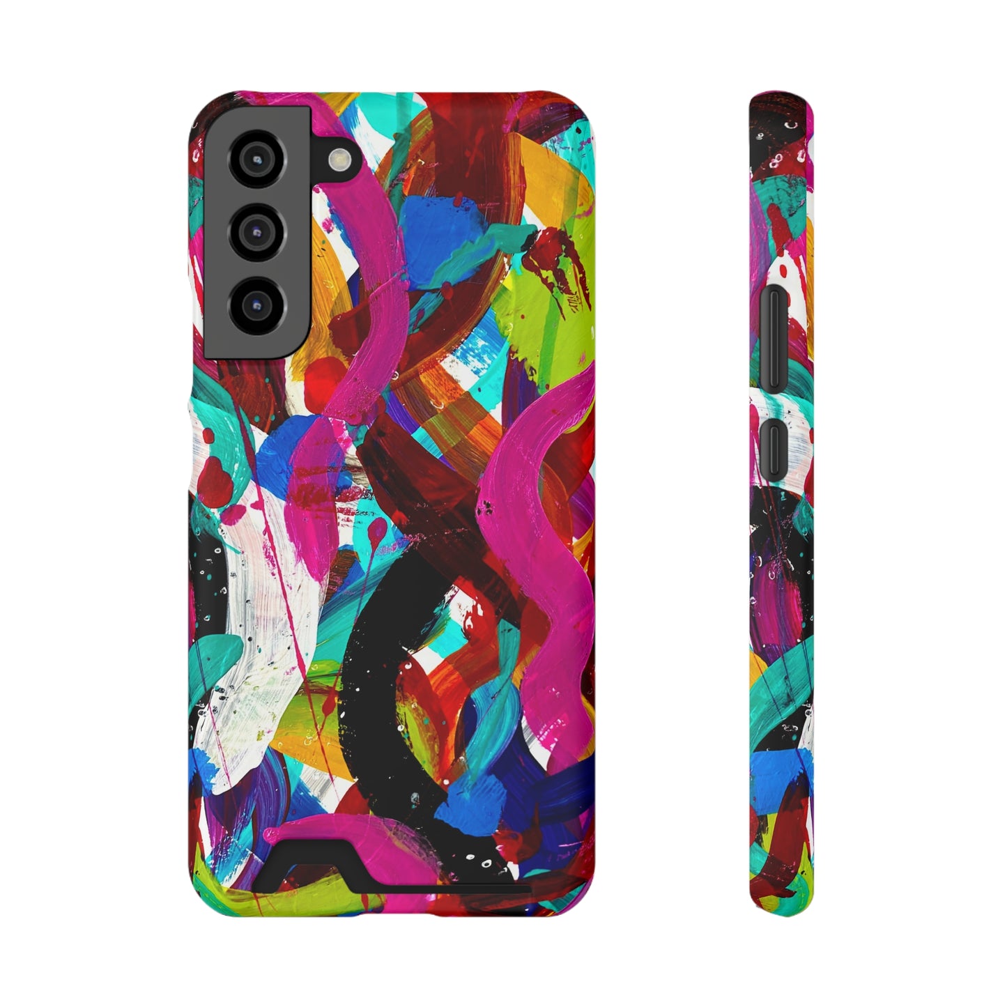 Abstract Art Phone Case With Card Holder