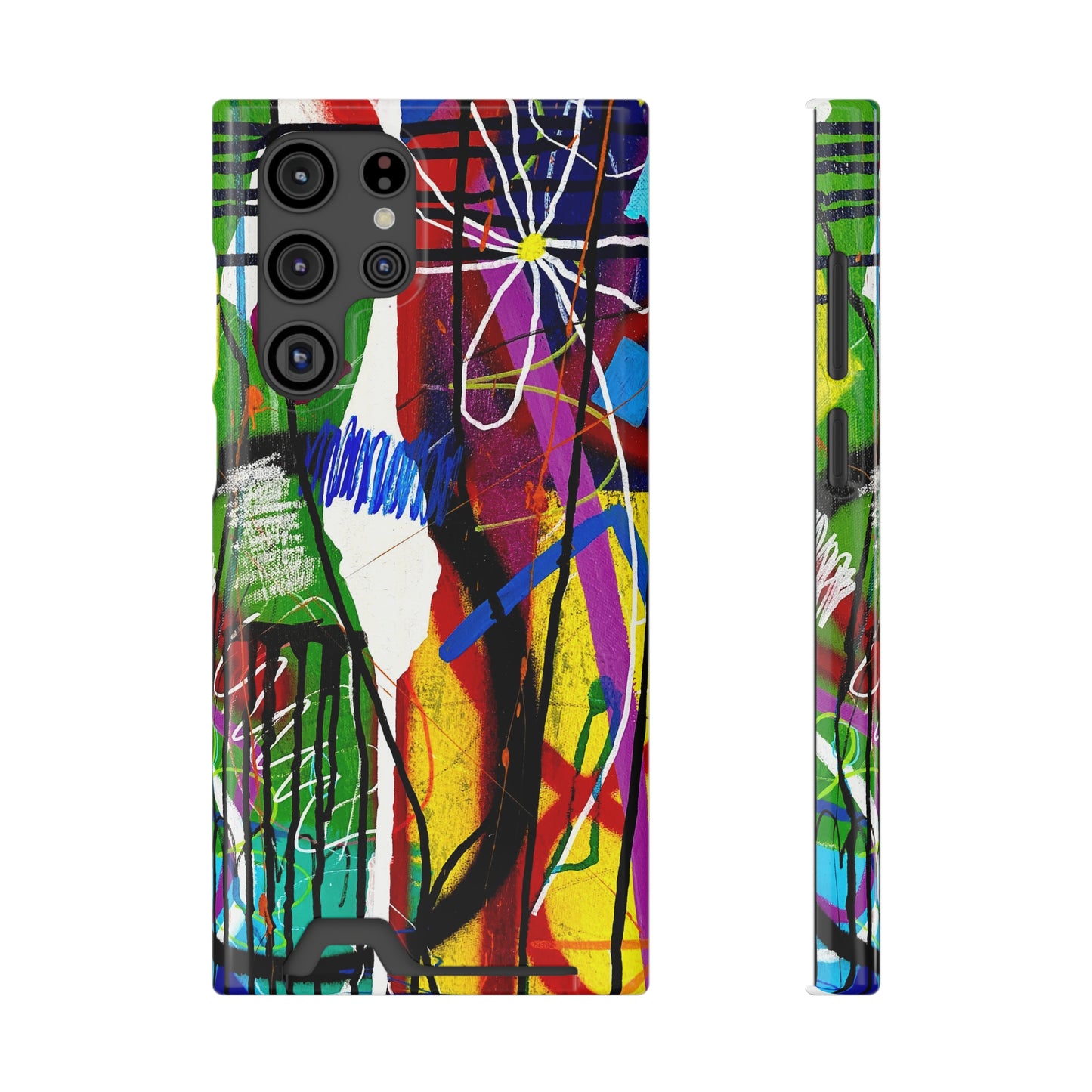 Abstract Art Phone Case With Card Holder