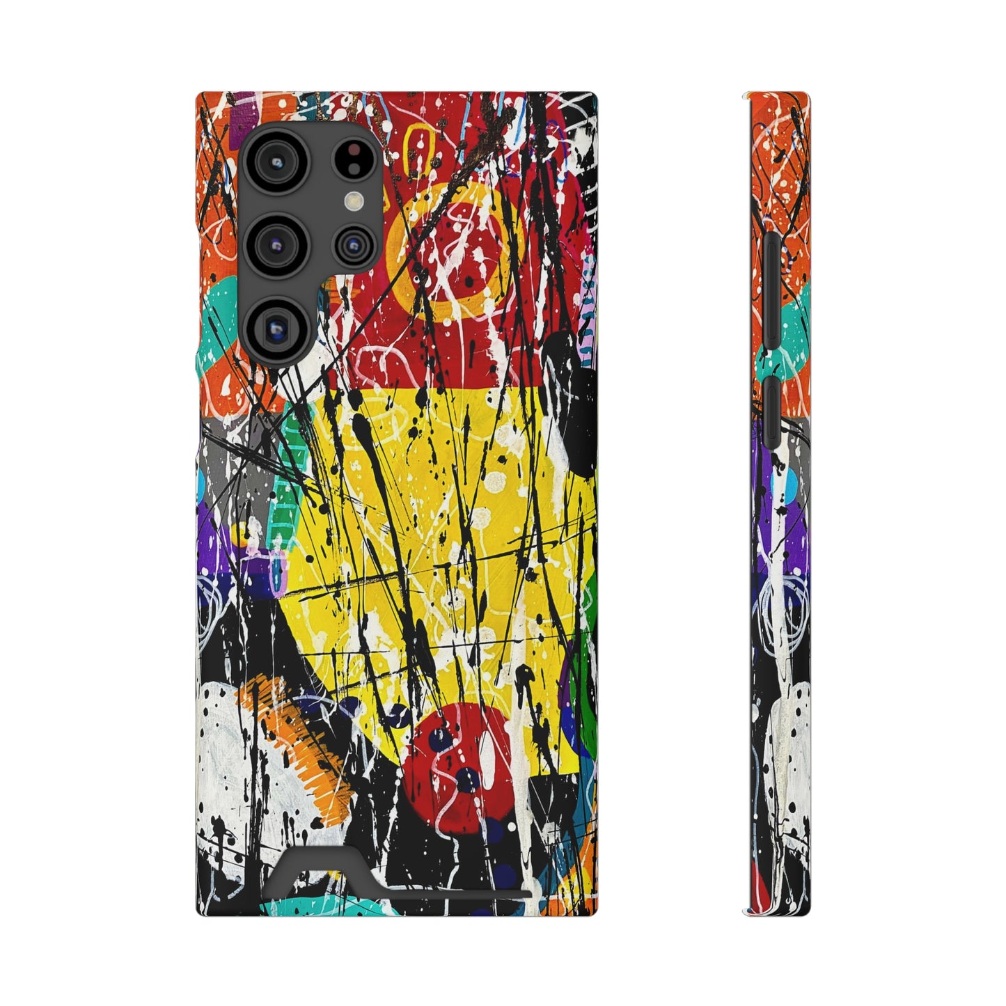5Featured - Abstract Art Phone Case With Card Holder