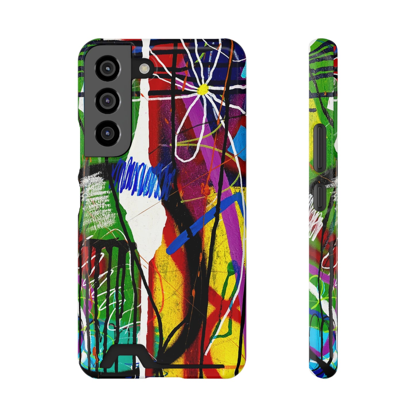 Abstract Art Phone Case With Card Holder