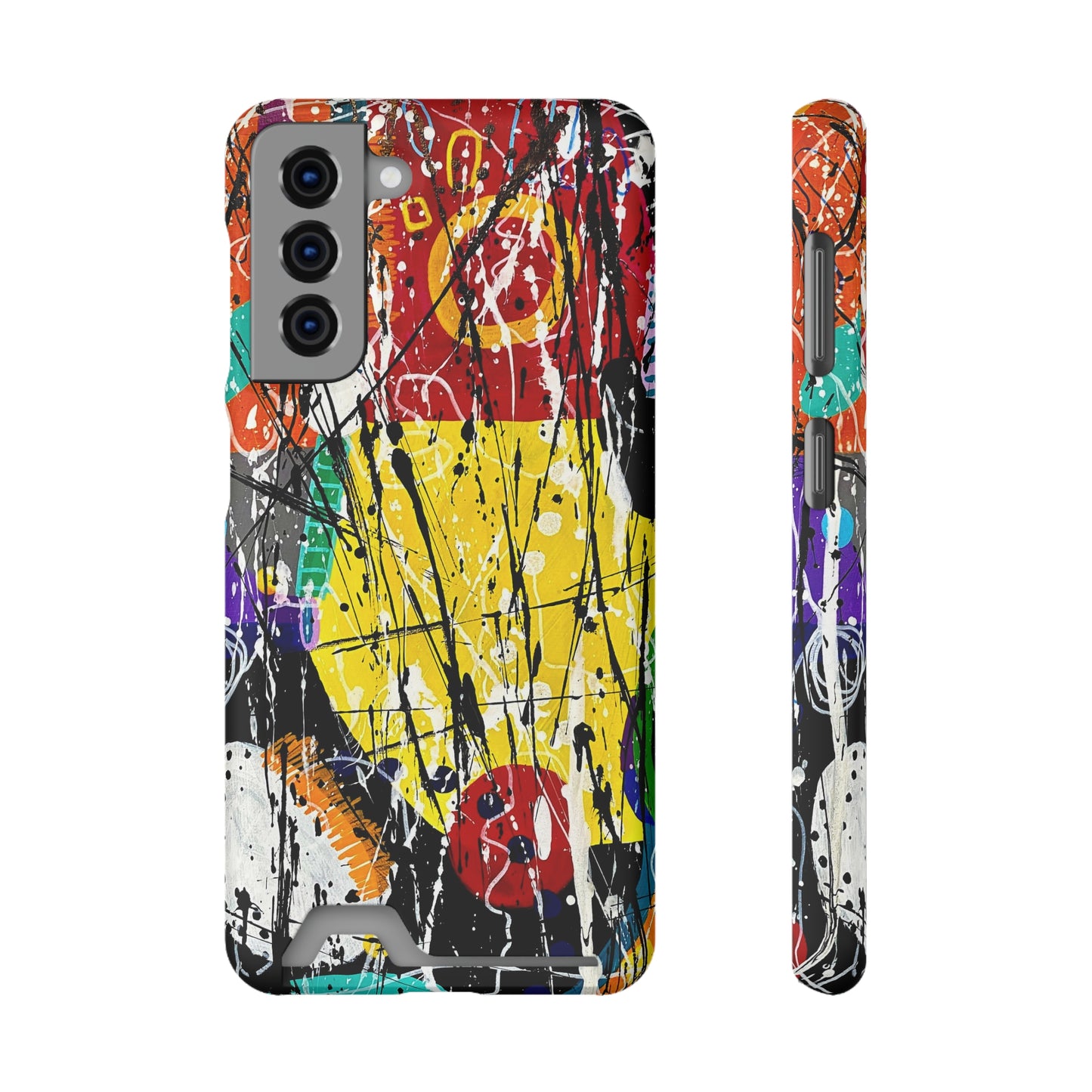 5Featured - Abstract Art Phone Case With Card Holder