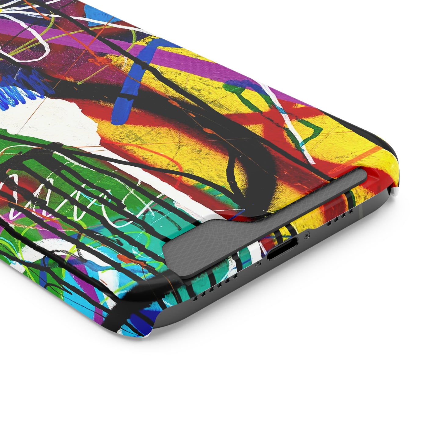 Abstract Art Phone Case With Card Holder
