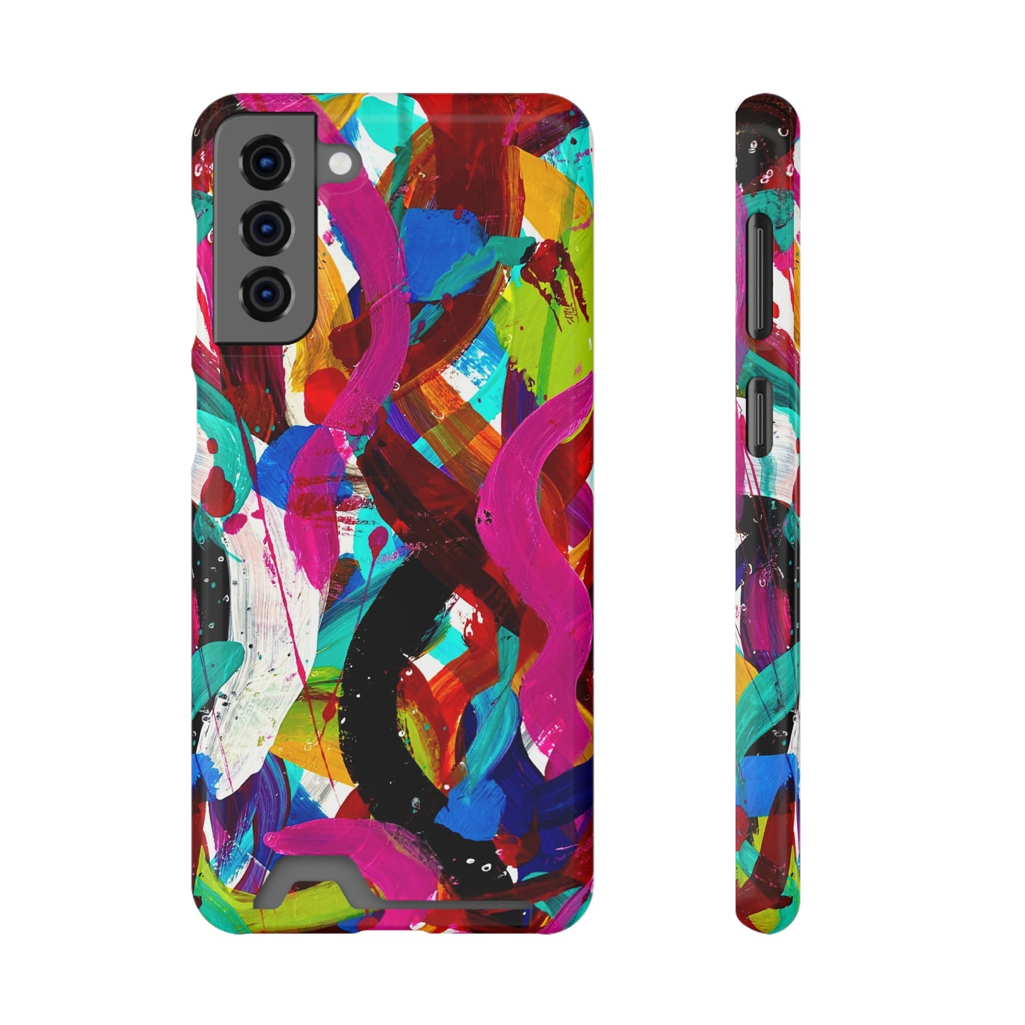 Abstract Art Phone Case With Card Holder