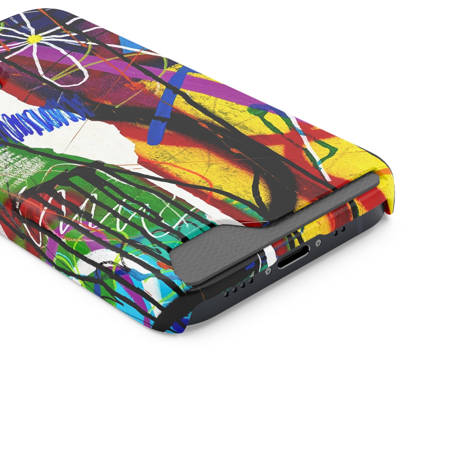 Abstract Art Phone Case With Card Holder