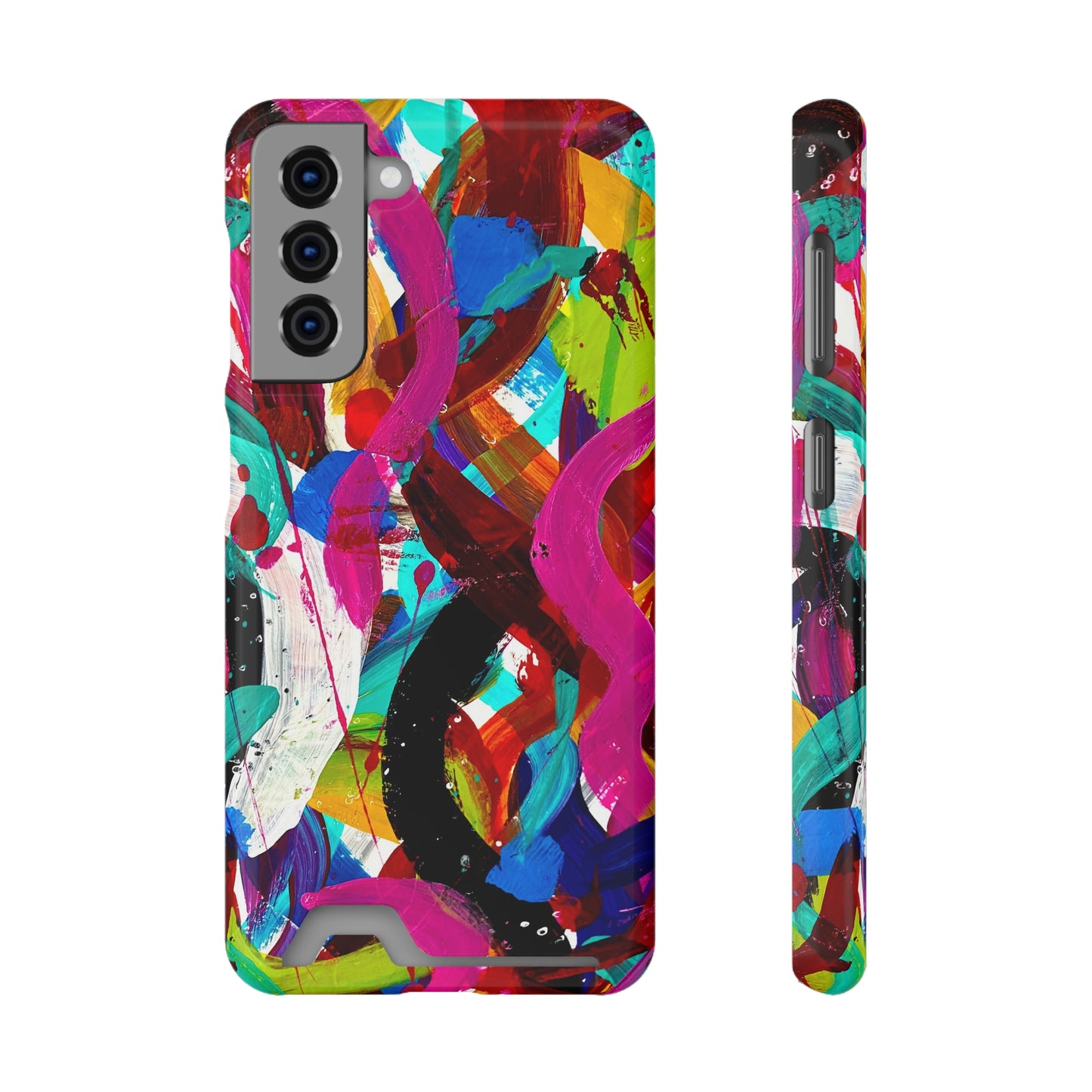 Abstract Art Phone Case With Card Holder