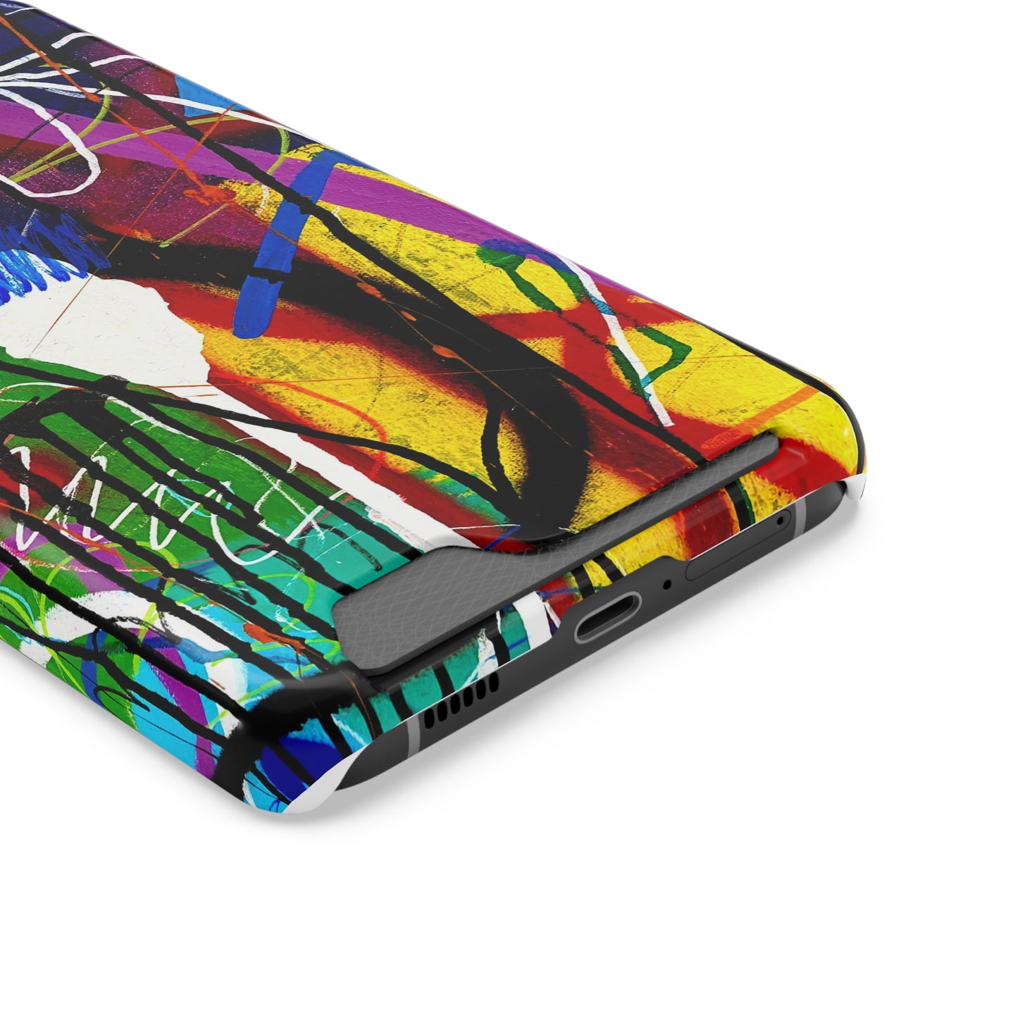 Abstract Art Phone Case With Card Holder