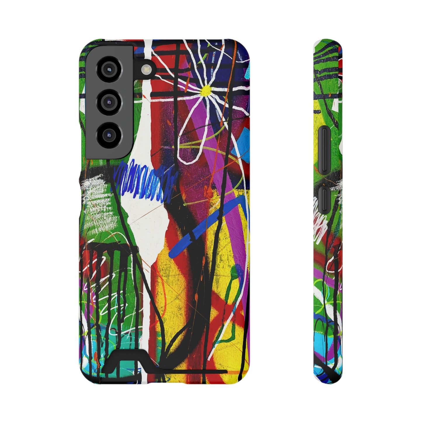 Abstract Art Phone Case With Card Holder