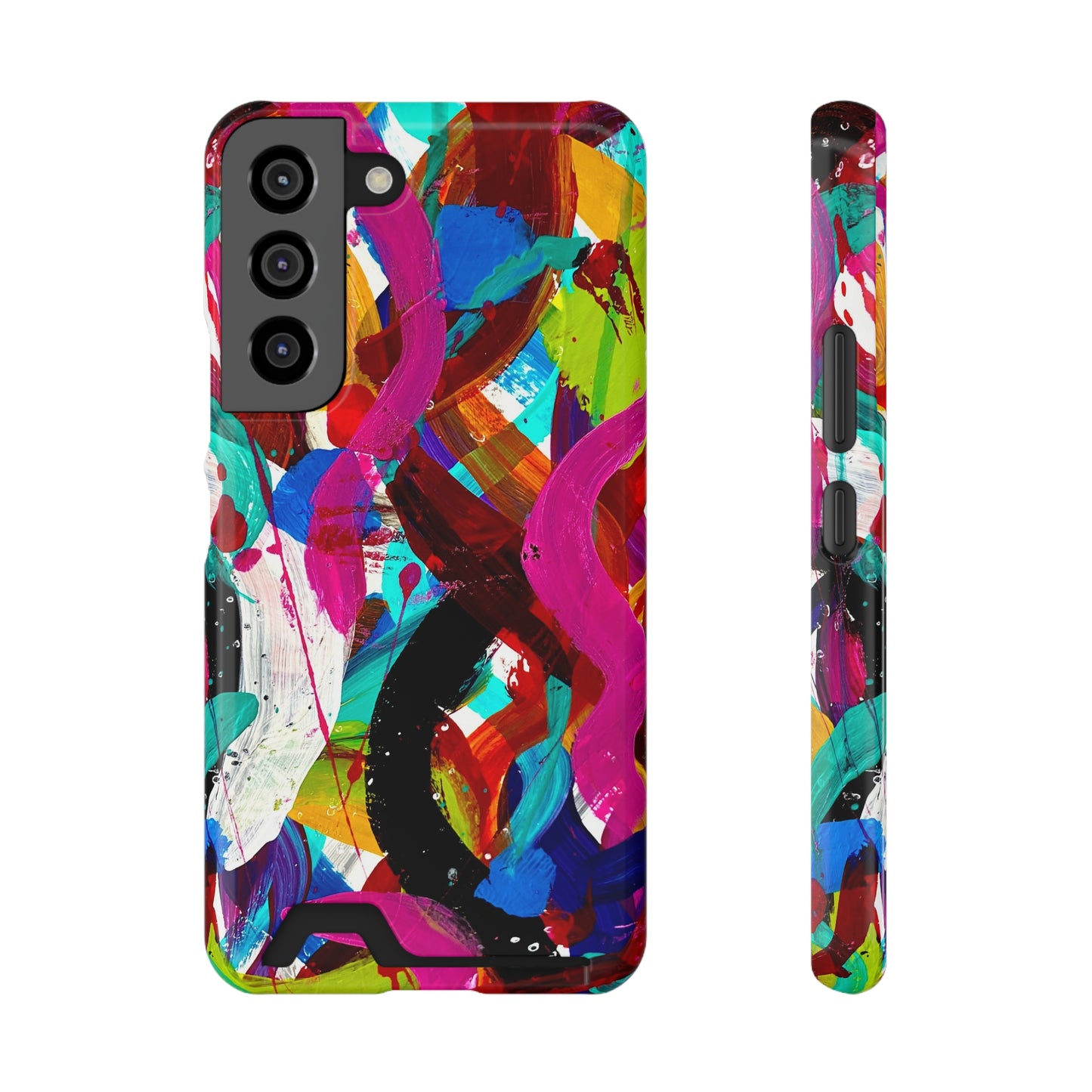 Abstract Art Phone Case With Card Holder