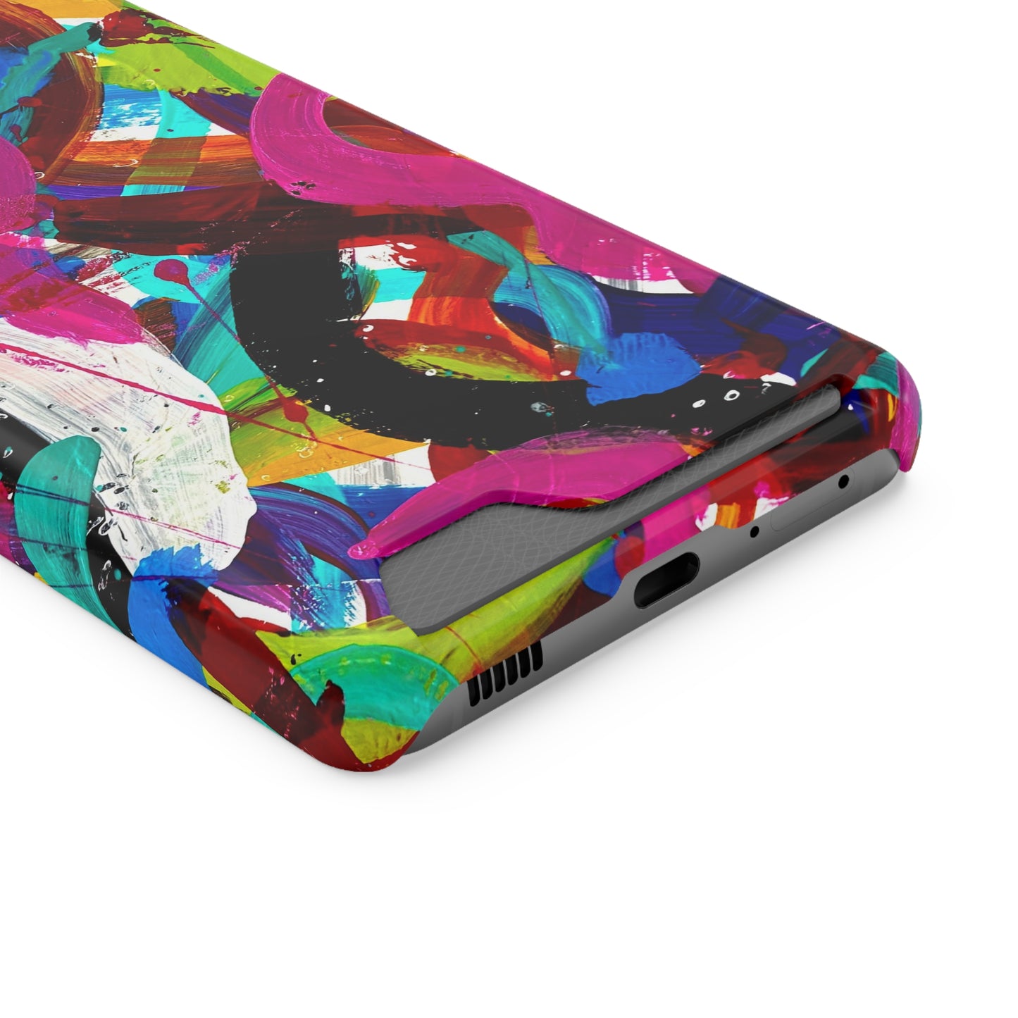 Abstract Art Phone Case With Card Holder