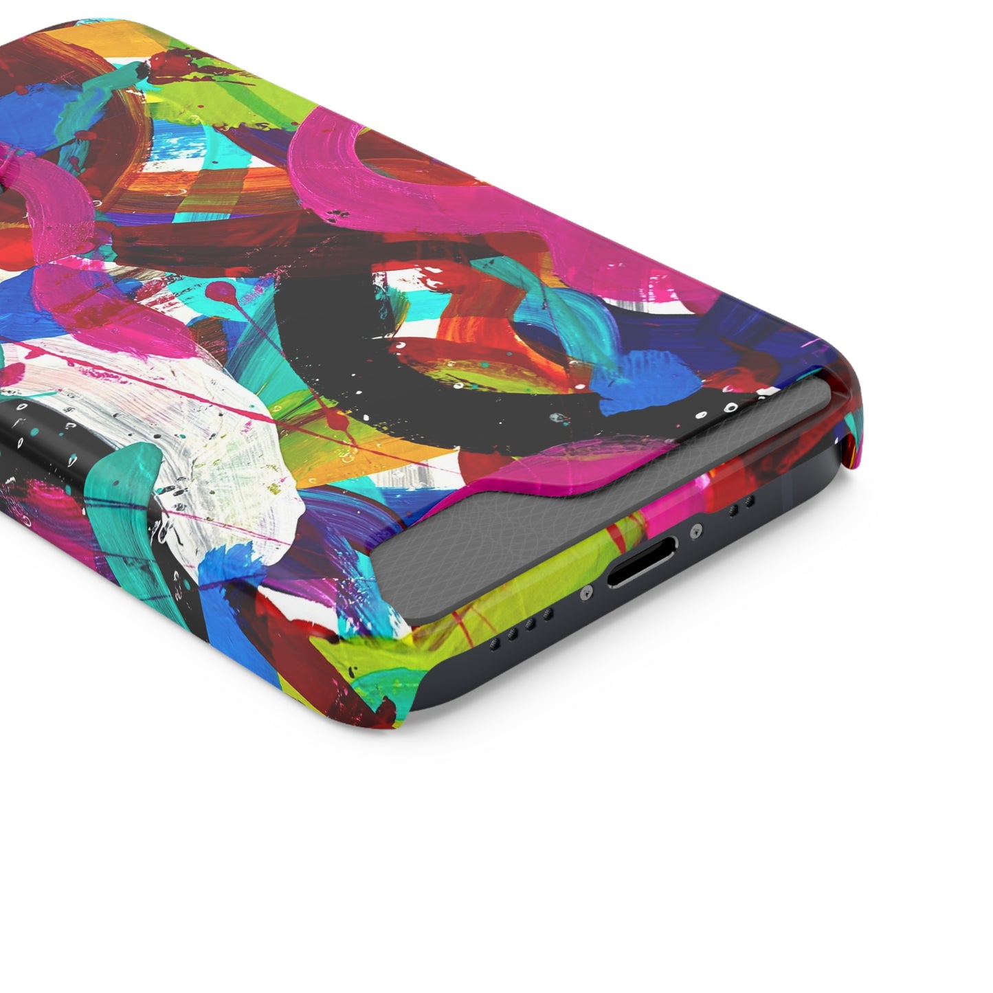 Abstract Art Phone Case With Card Holder