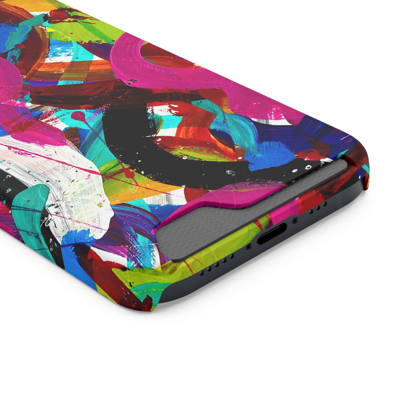 Abstract Art Phone Case With Card Holder