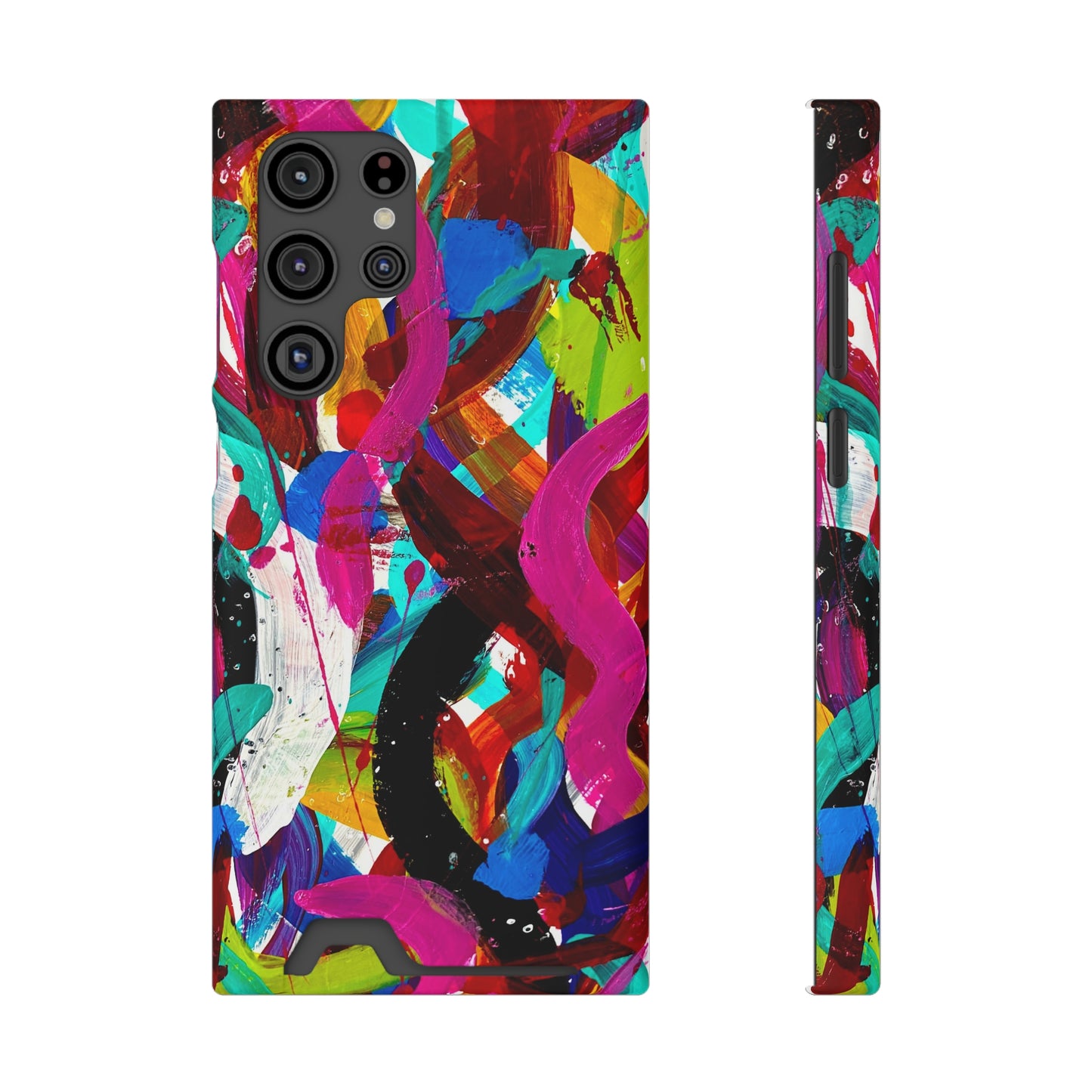 Abstract Art Phone Case With Card Holder