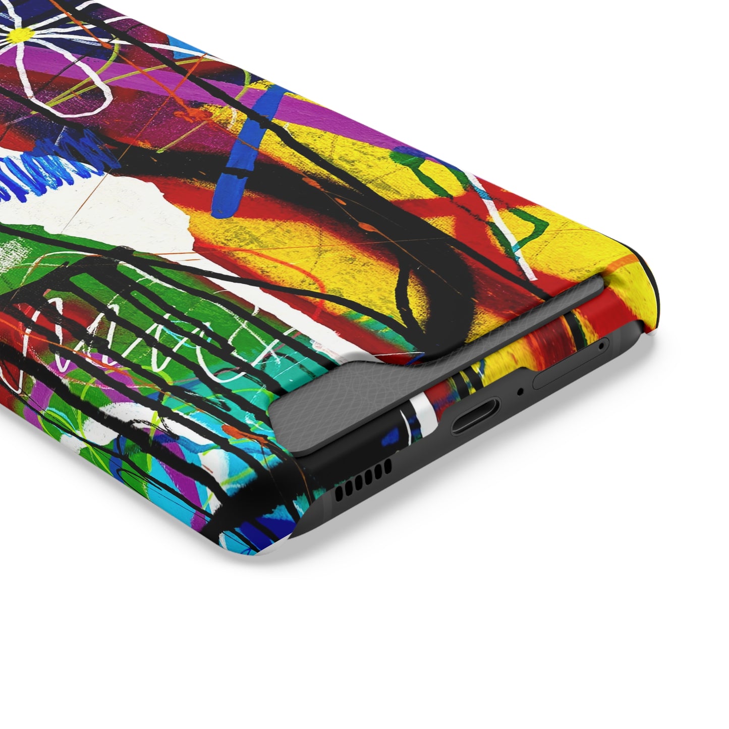 Abstract Art Phone Case With Card Holder
