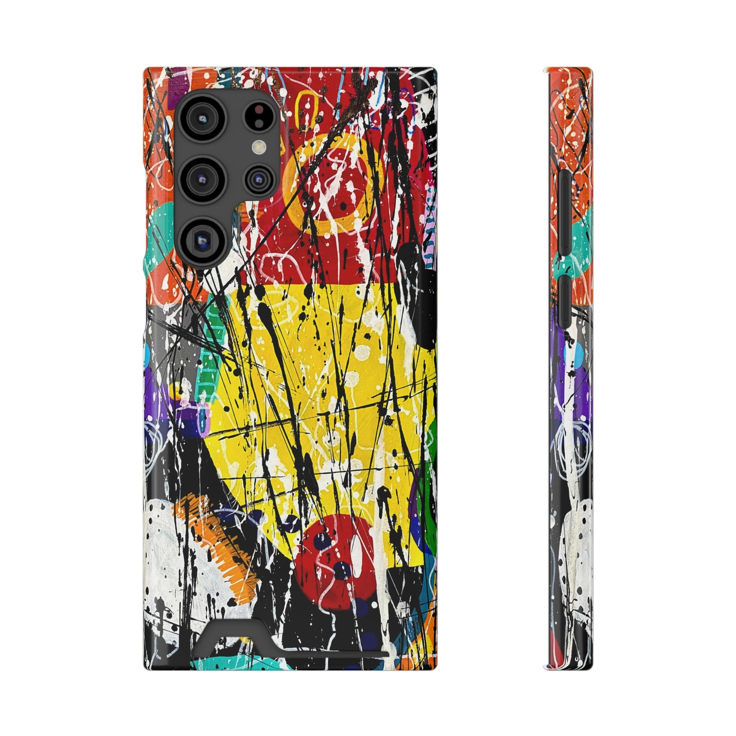 5Featured - Abstract Art Phone Case With Card Holder