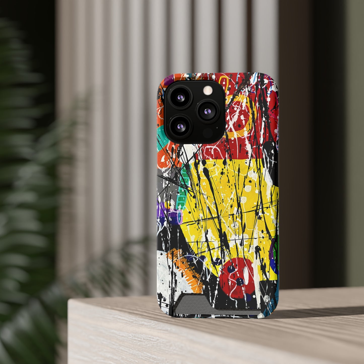 5Featured - Abstract Art Phone Case With Card Holder