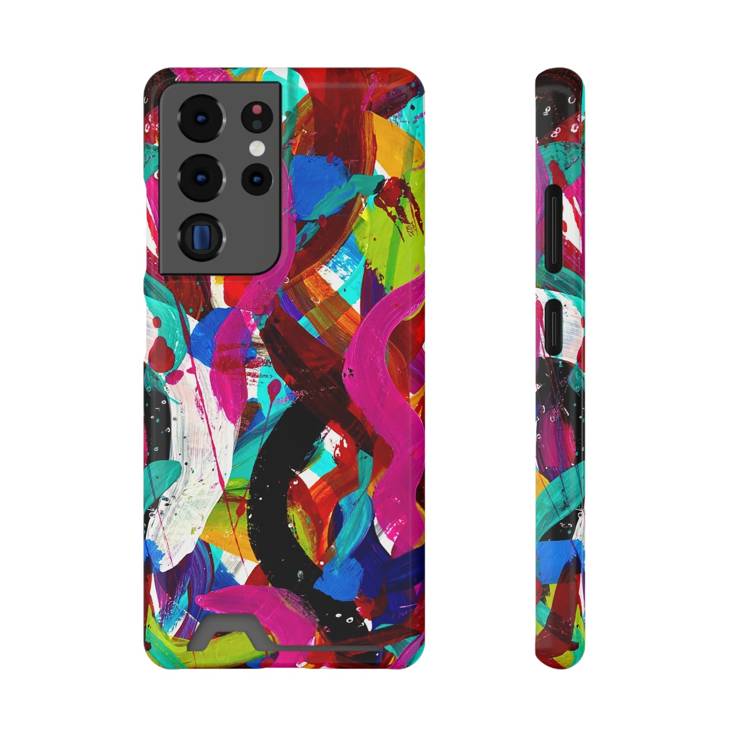 Abstract Art Phone Case With Card Holder