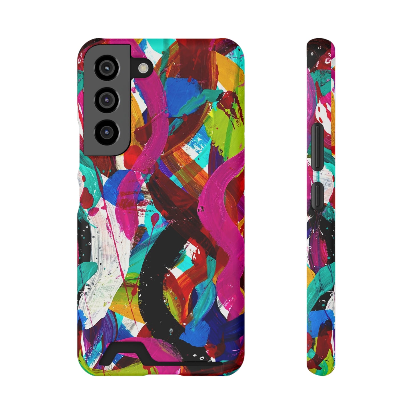 Abstract Art Phone Case With Card Holder