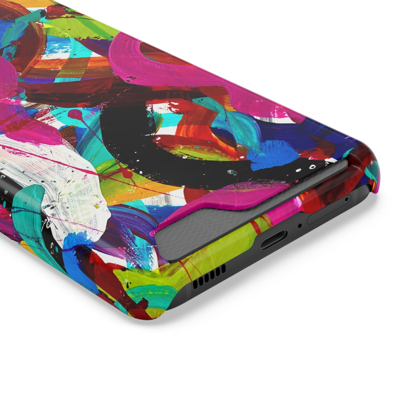 Abstract Art Phone Case With Card Holder