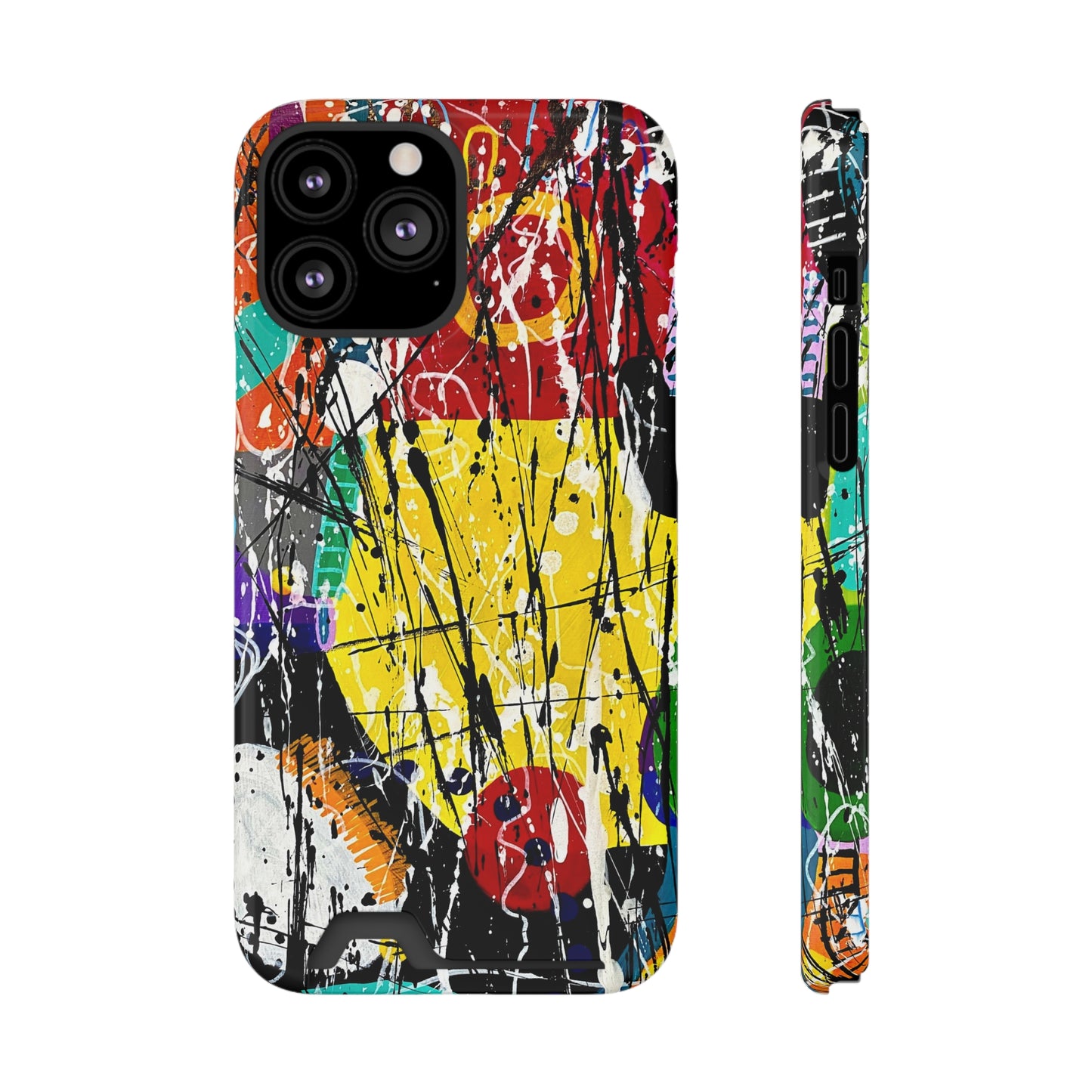 5Featured - Abstract Art Phone Case With Card Holder