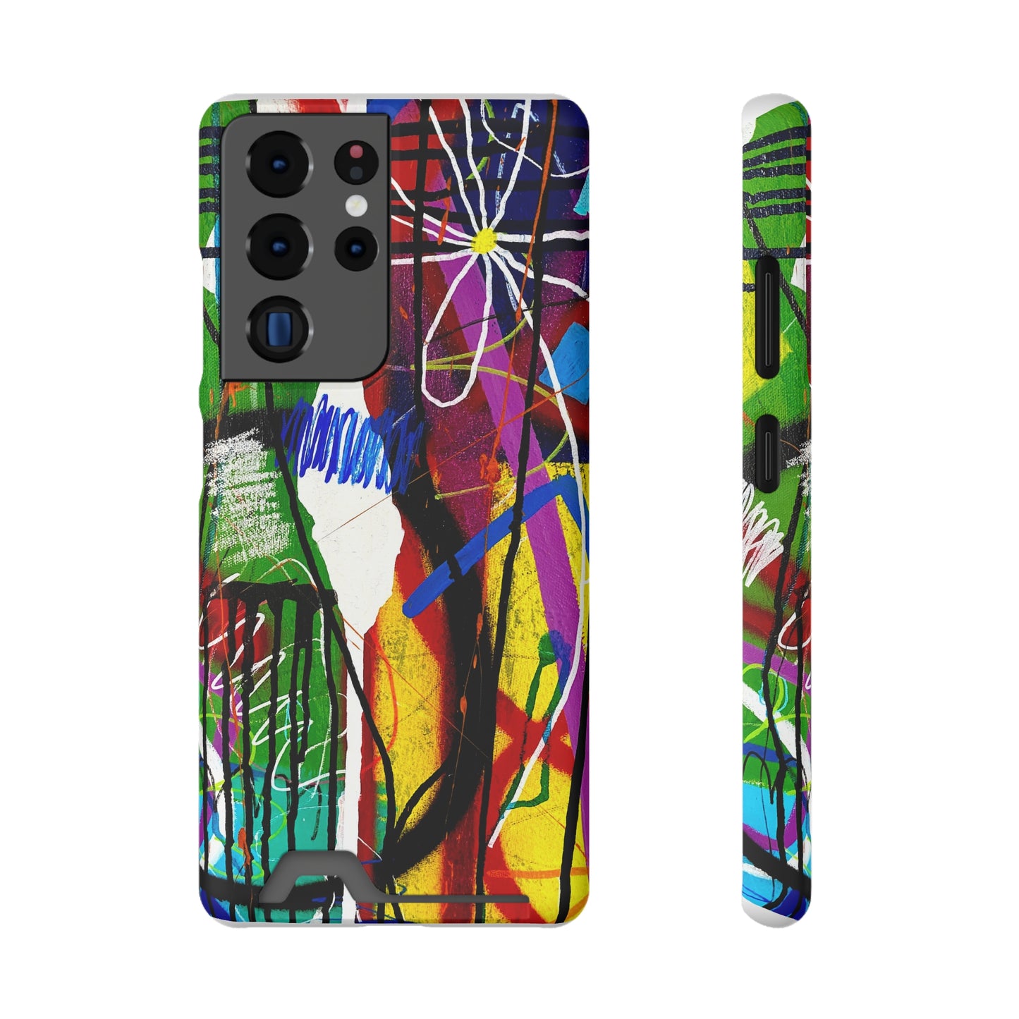 Abstract Art Phone Case With Card Holder